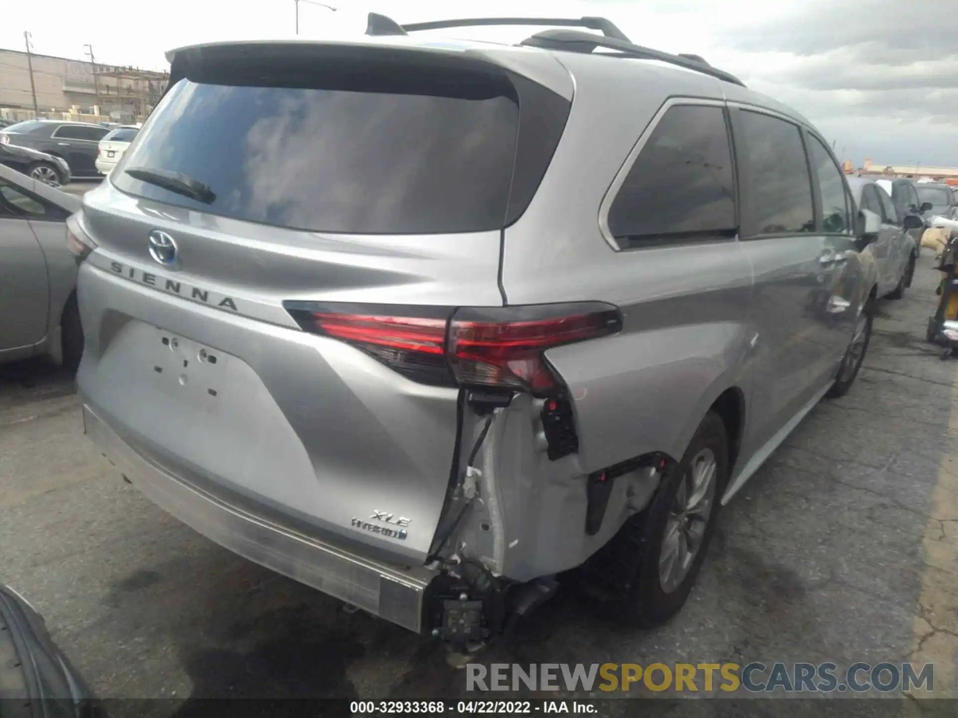 4 Фотография поврежденного автомобиля 5TDJRKEC4MS062660 TOYOTA SIENNA 2021