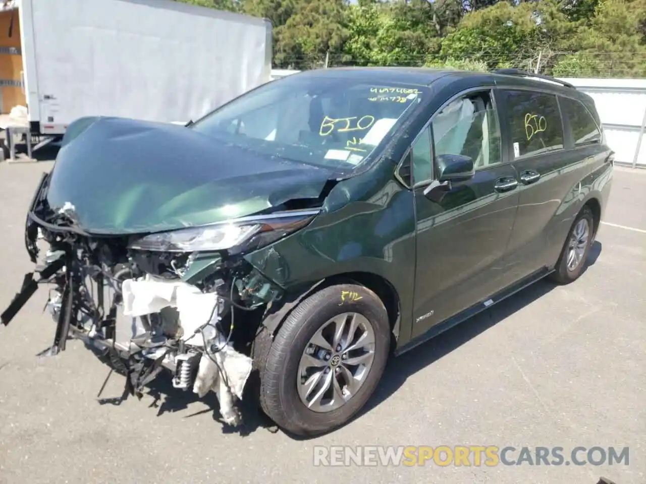 2 Фотография поврежденного автомобиля 5TDJRKEC6MS014738 TOYOTA SIENNA 2021