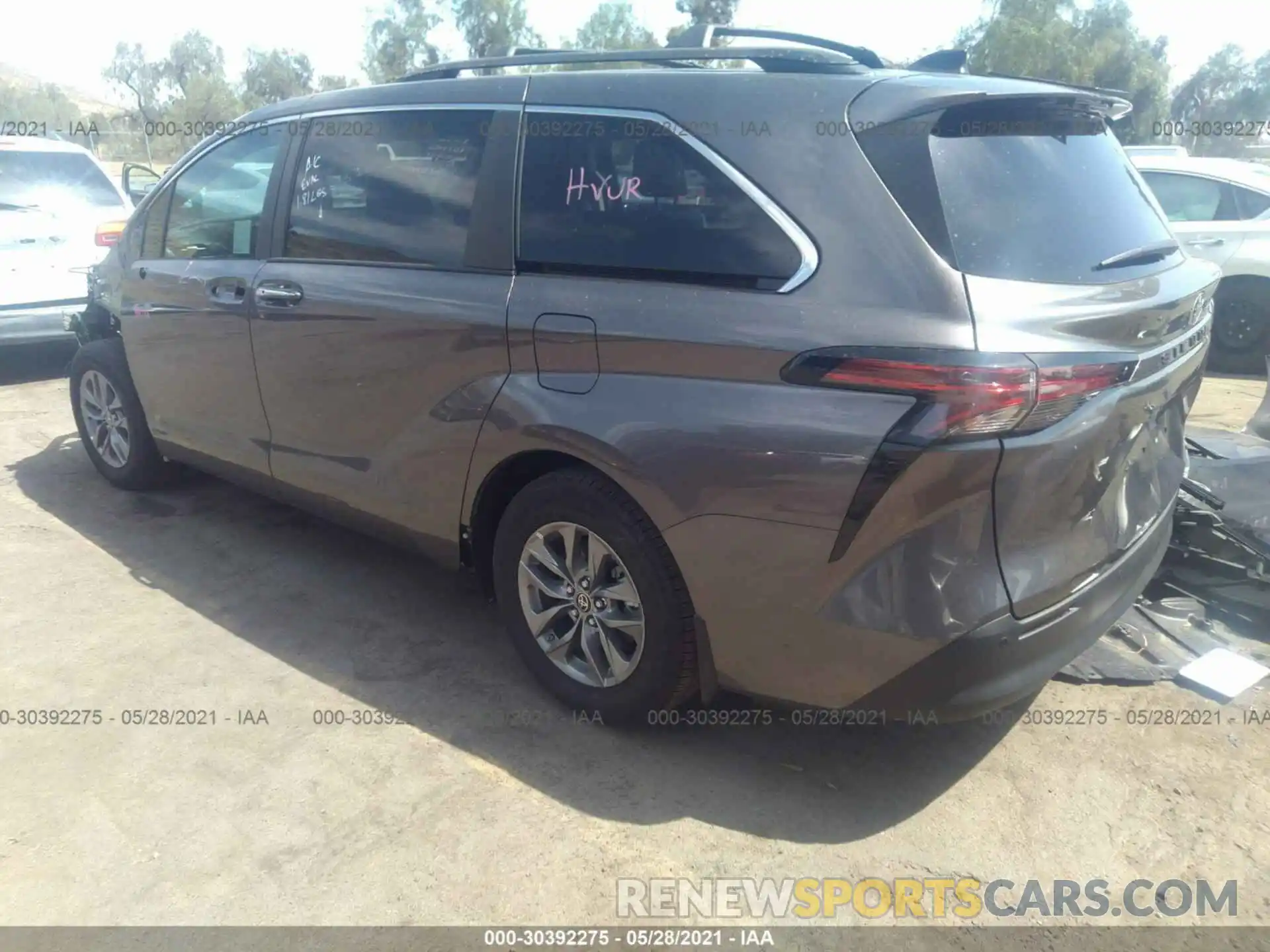 3 Фотография поврежденного автомобиля 5TDJRKEC6MS018644 TOYOTA SIENNA 2021