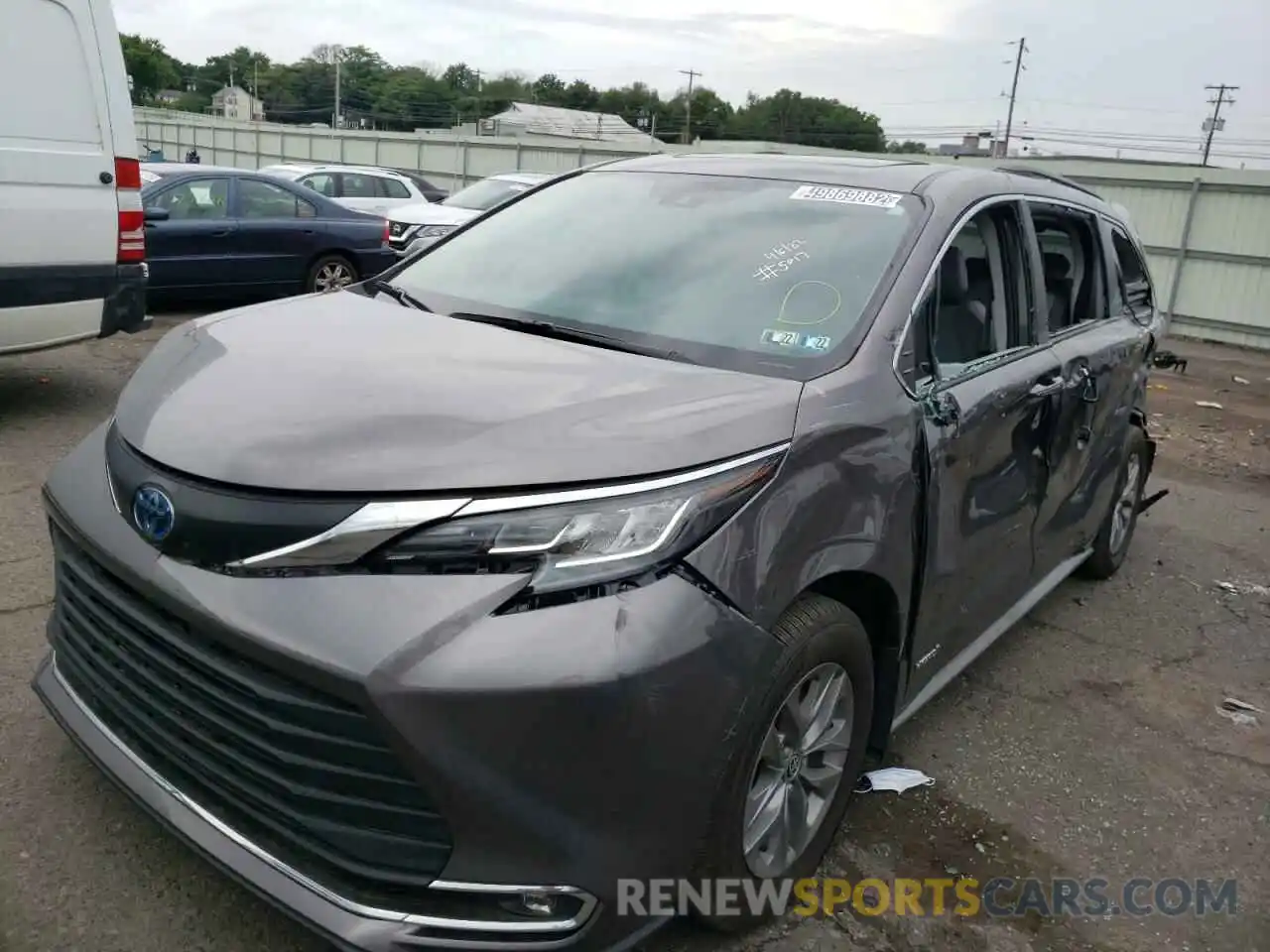 2 Photograph of a damaged car 5TDJRKEC6MS062742 TOYOTA SIENNA 2021