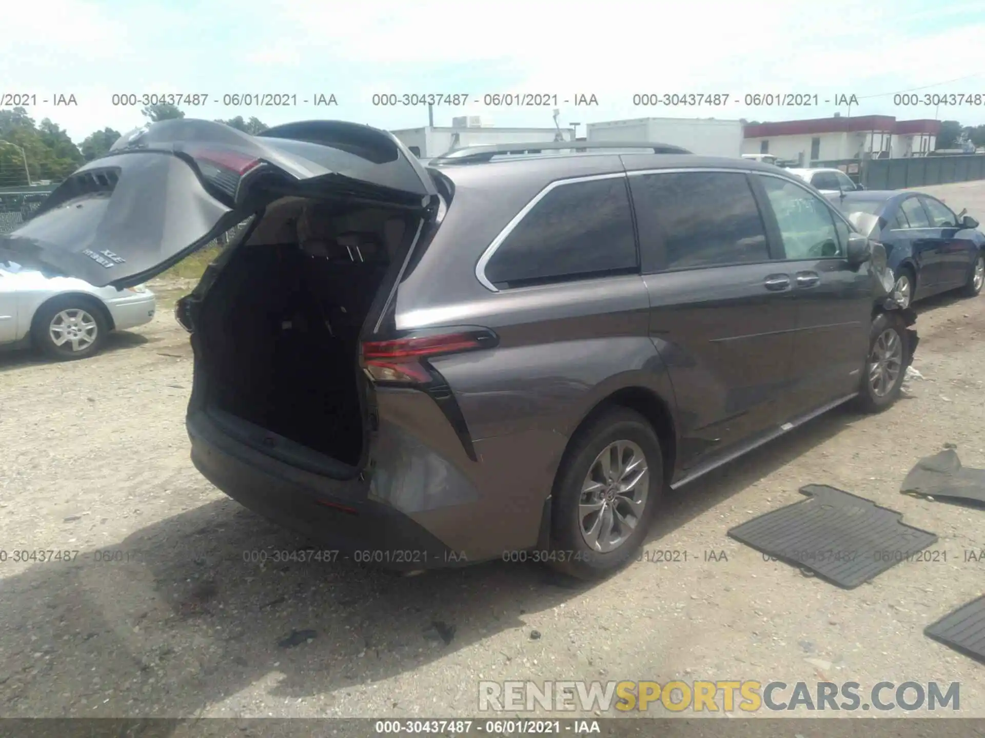 4 Фотография поврежденного автомобиля 5TDJRKEC7MS013792 TOYOTA SIENNA 2021