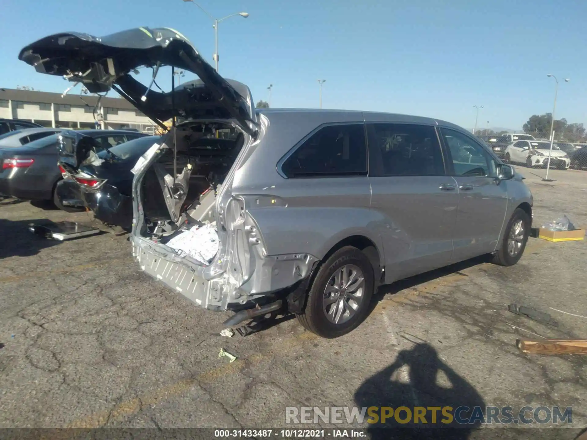 4 Фотография поврежденного автомобиля 5TDJRKEC7MS059543 TOYOTA SIENNA 2021