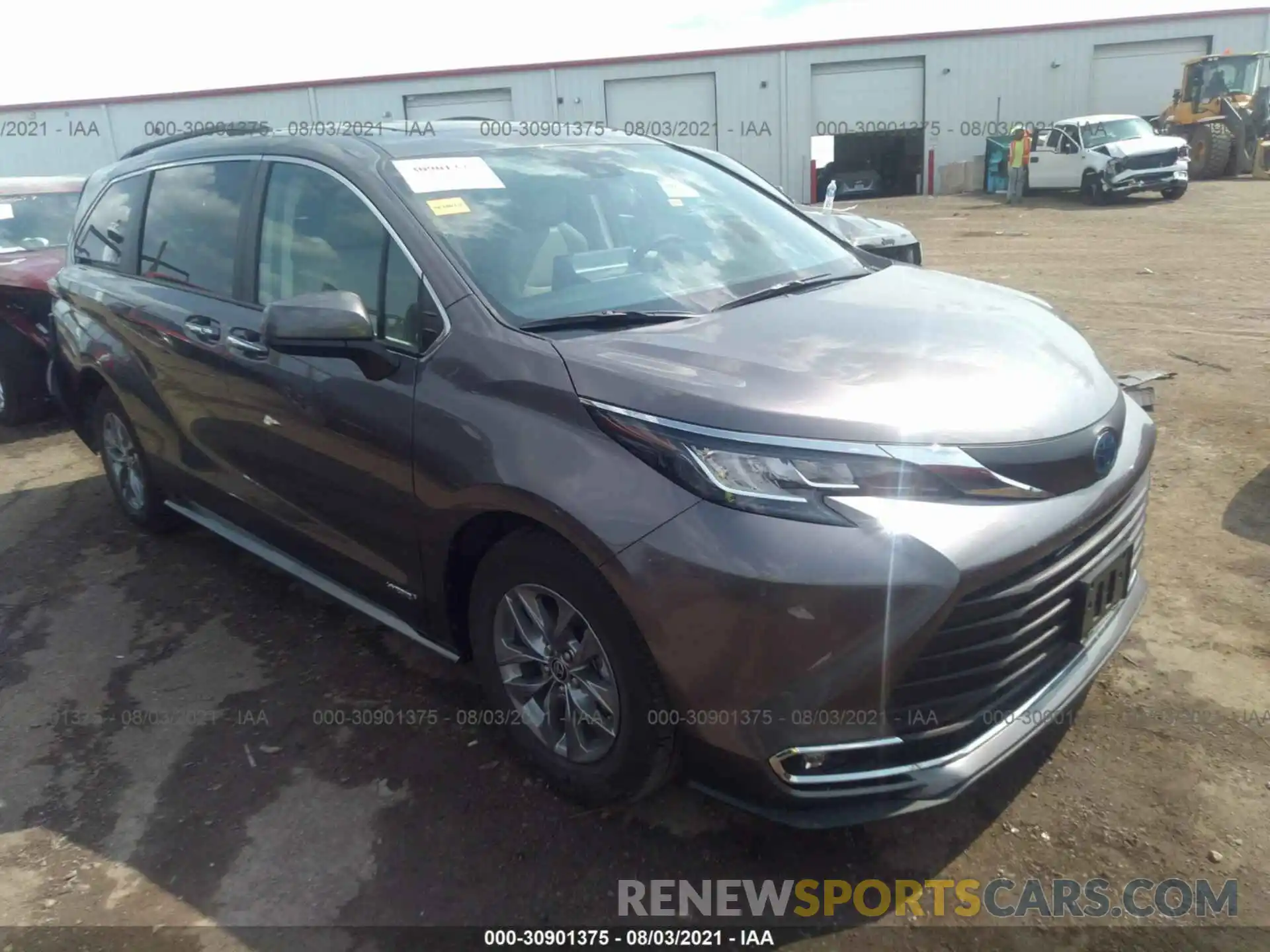 1 Фотография поврежденного автомобиля 5TDJRKEC8MS017561 TOYOTA SIENNA 2021