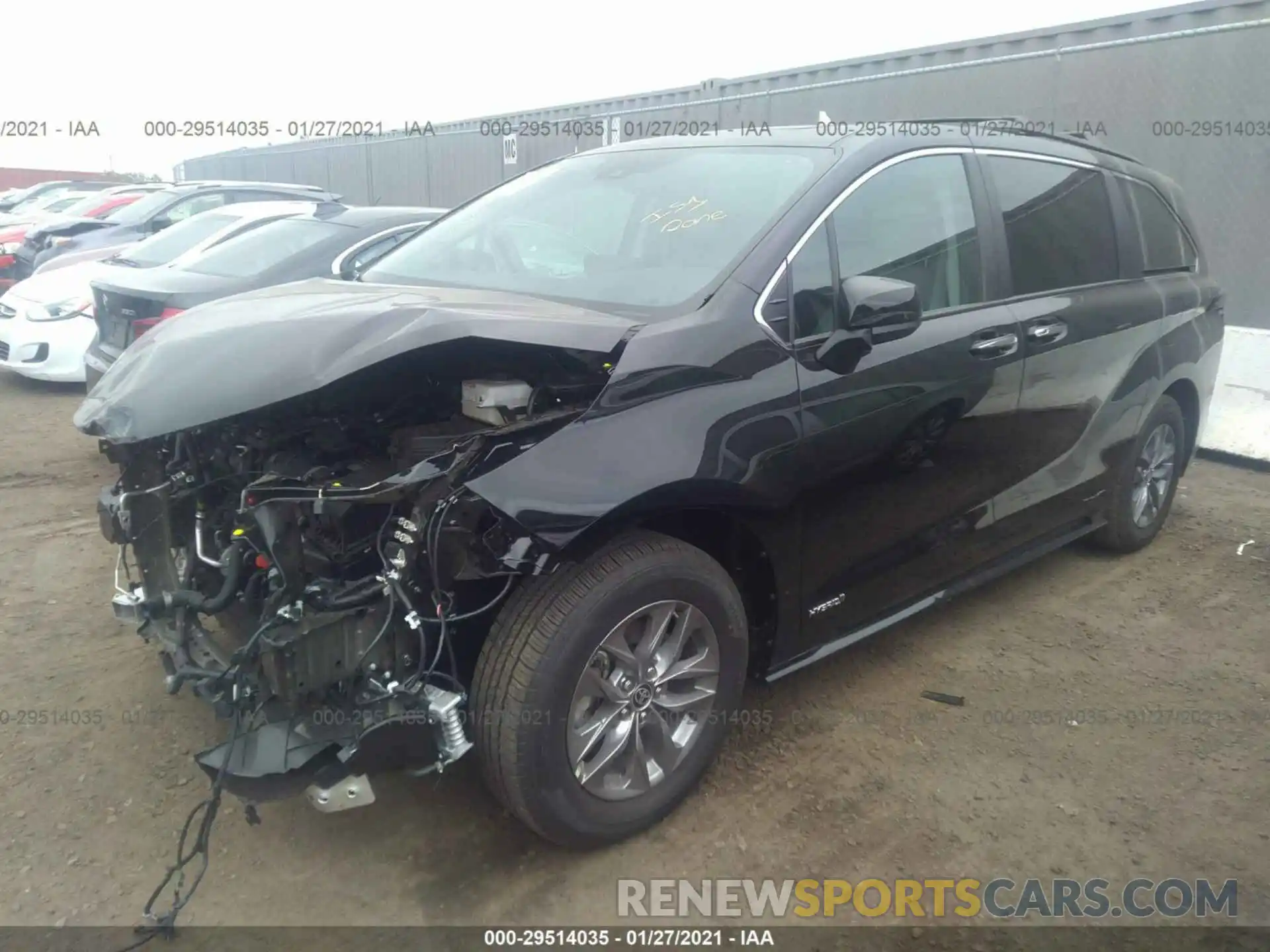 2 Photograph of a damaged car 5TDJRKEC9MS001756 TOYOTA SIENNA 2021