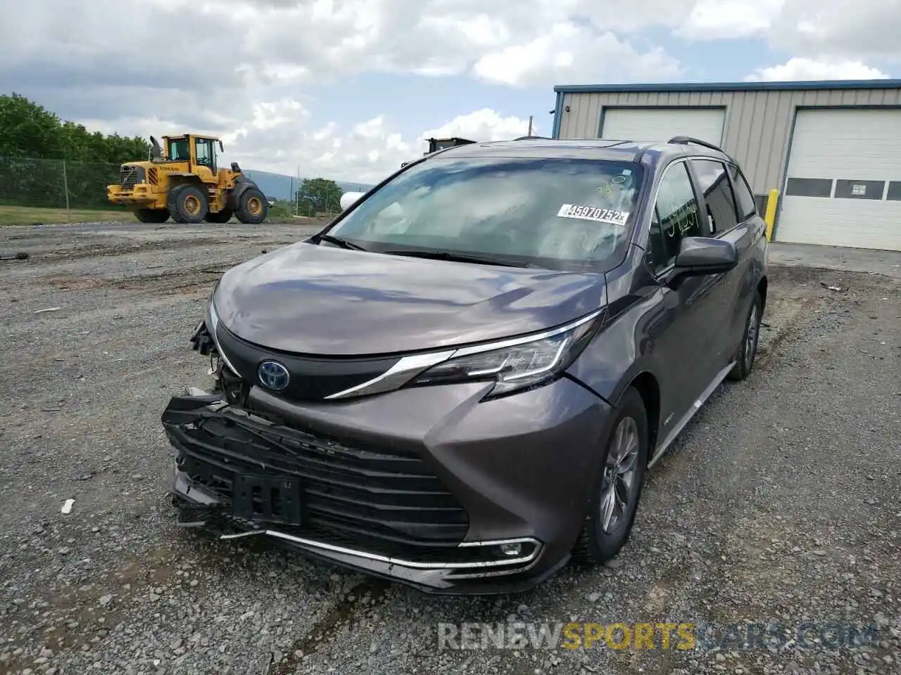 2 Photograph of a damaged car 5TDJSKFC0MS022255 TOYOTA SIENNA 2021