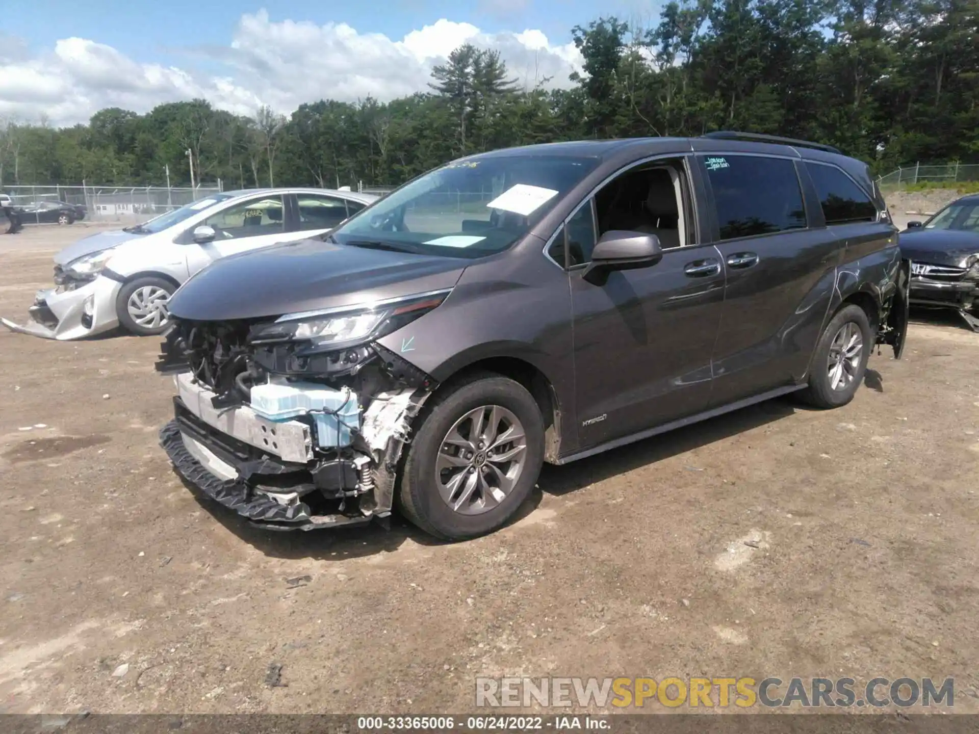 2 Photograph of a damaged car 5TDJSKFC2MS004985 TOYOTA SIENNA 2021