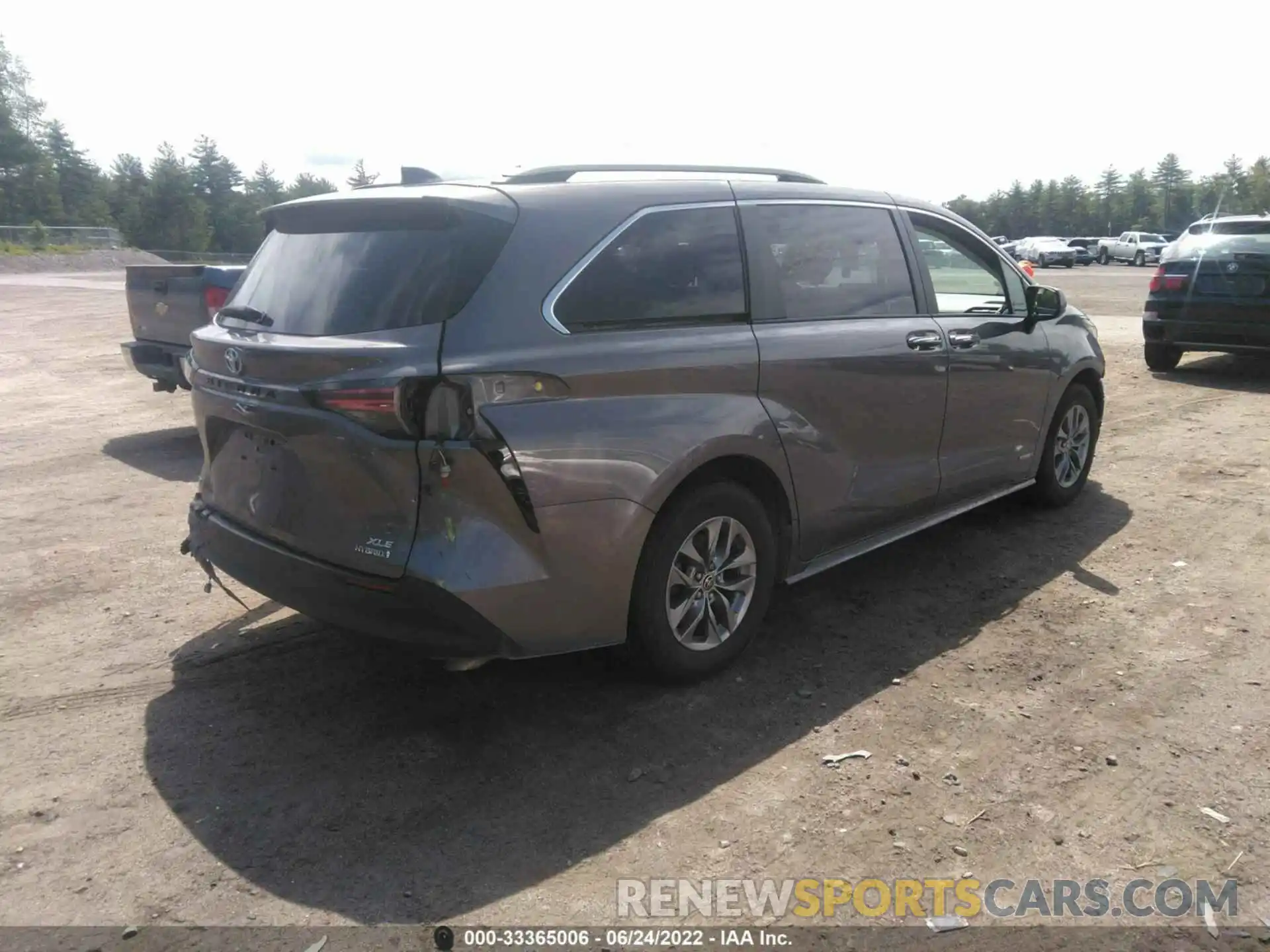 4 Фотография поврежденного автомобиля 5TDJSKFC2MS004985 TOYOTA SIENNA 2021