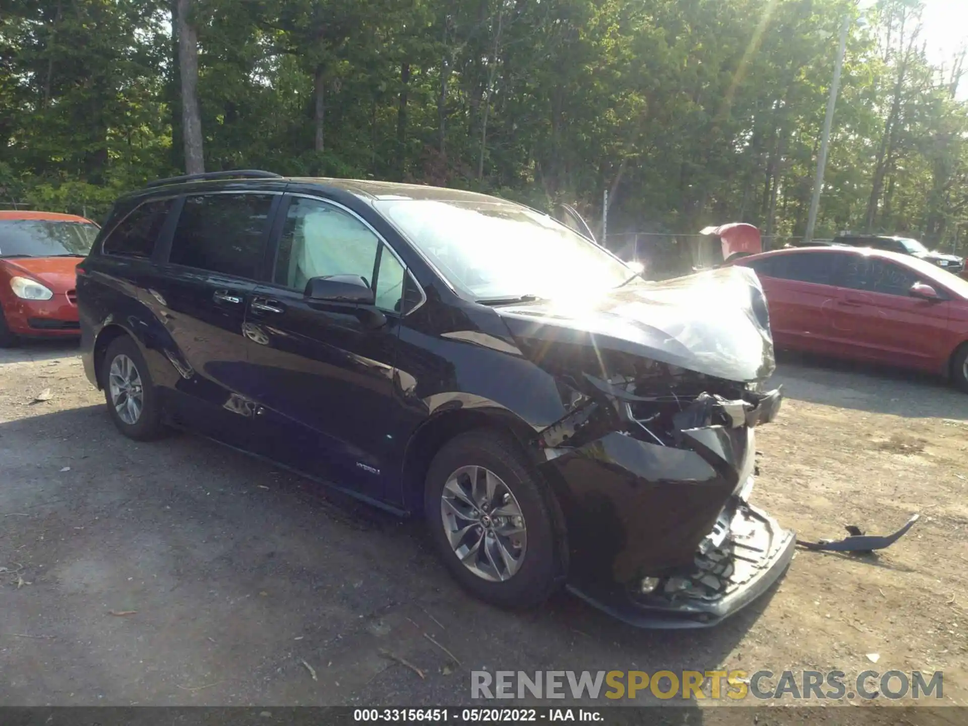 1 Photograph of a damaged car 5TDJSKFC3MS014280 TOYOTA SIENNA 2021