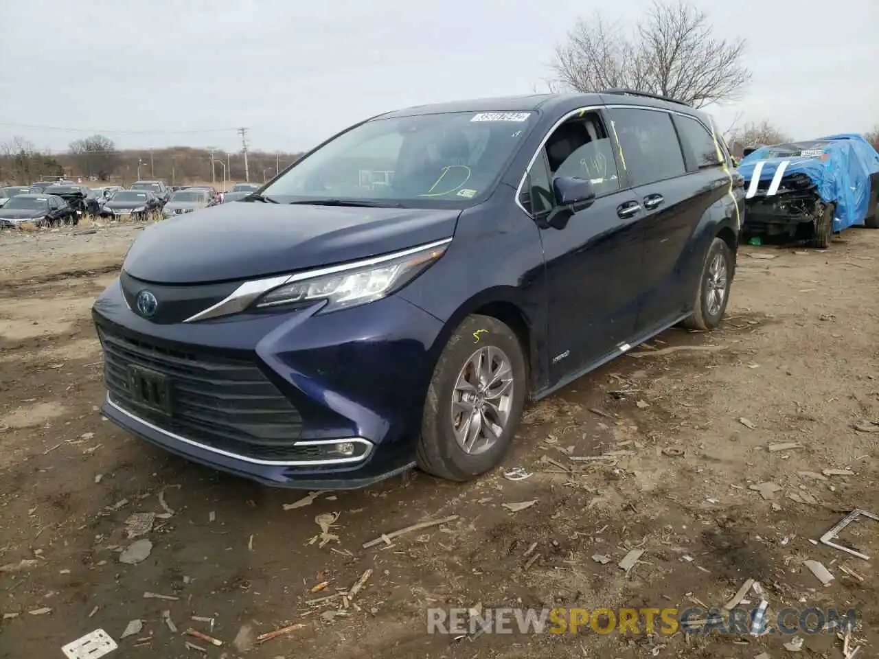 2 Photograph of a damaged car 5TDJSKFC3MS020225 TOYOTA SIENNA 2021