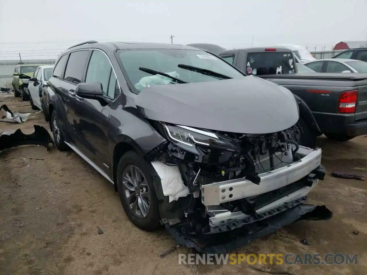 1 Photograph of a damaged car 5TDJSKFC3MS027062 TOYOTA SIENNA 2021