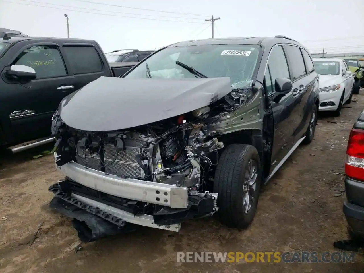 2 Photograph of a damaged car 5TDJSKFC3MS027062 TOYOTA SIENNA 2021