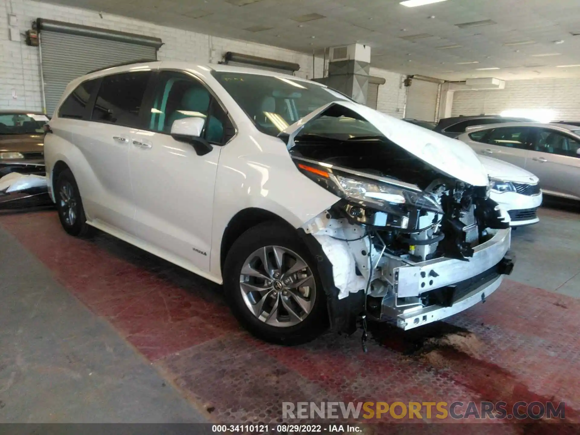 1 Photograph of a damaged car 5TDJSKFC3MS027191 TOYOTA SIENNA 2021