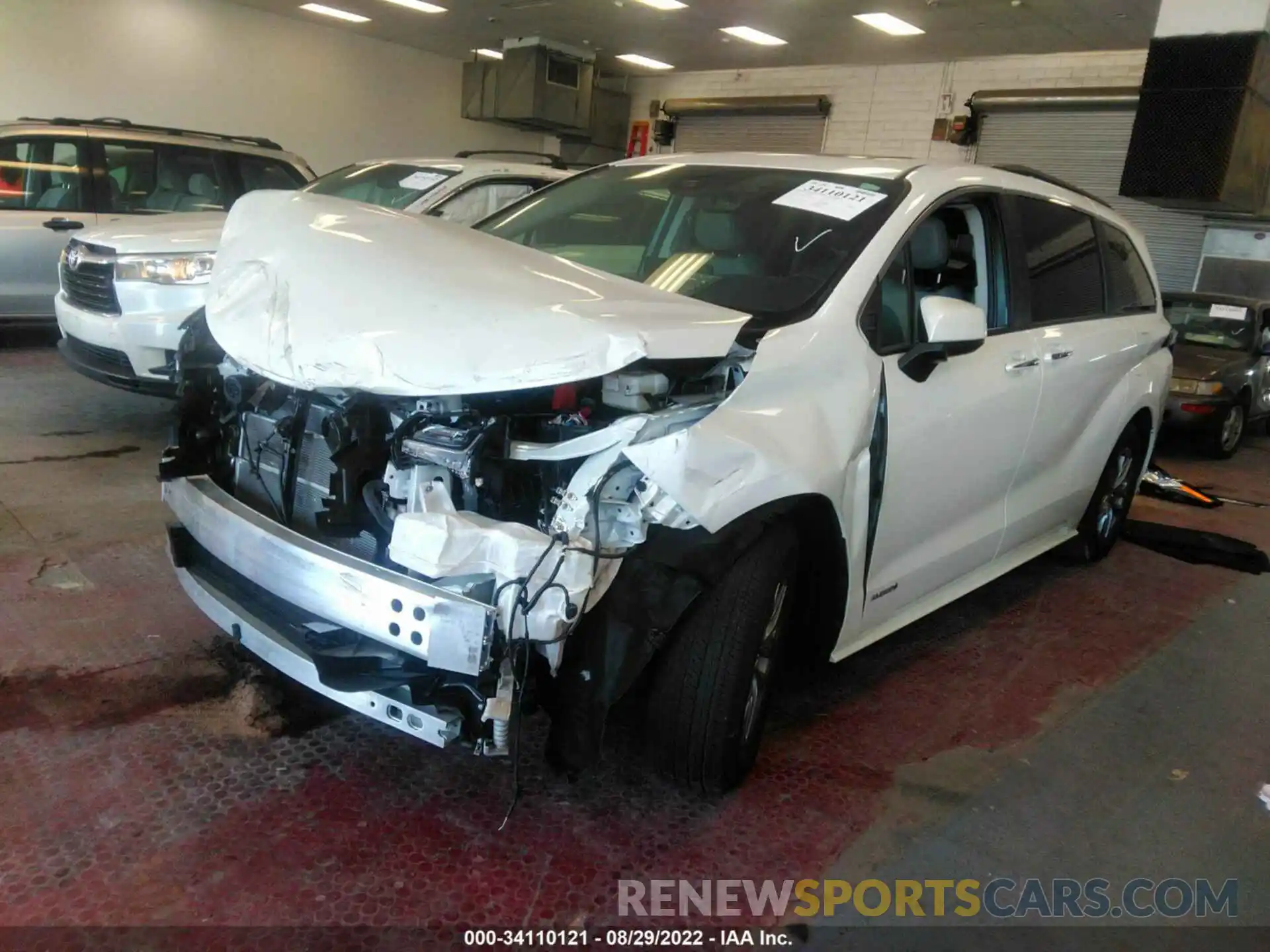 2 Photograph of a damaged car 5TDJSKFC3MS027191 TOYOTA SIENNA 2021