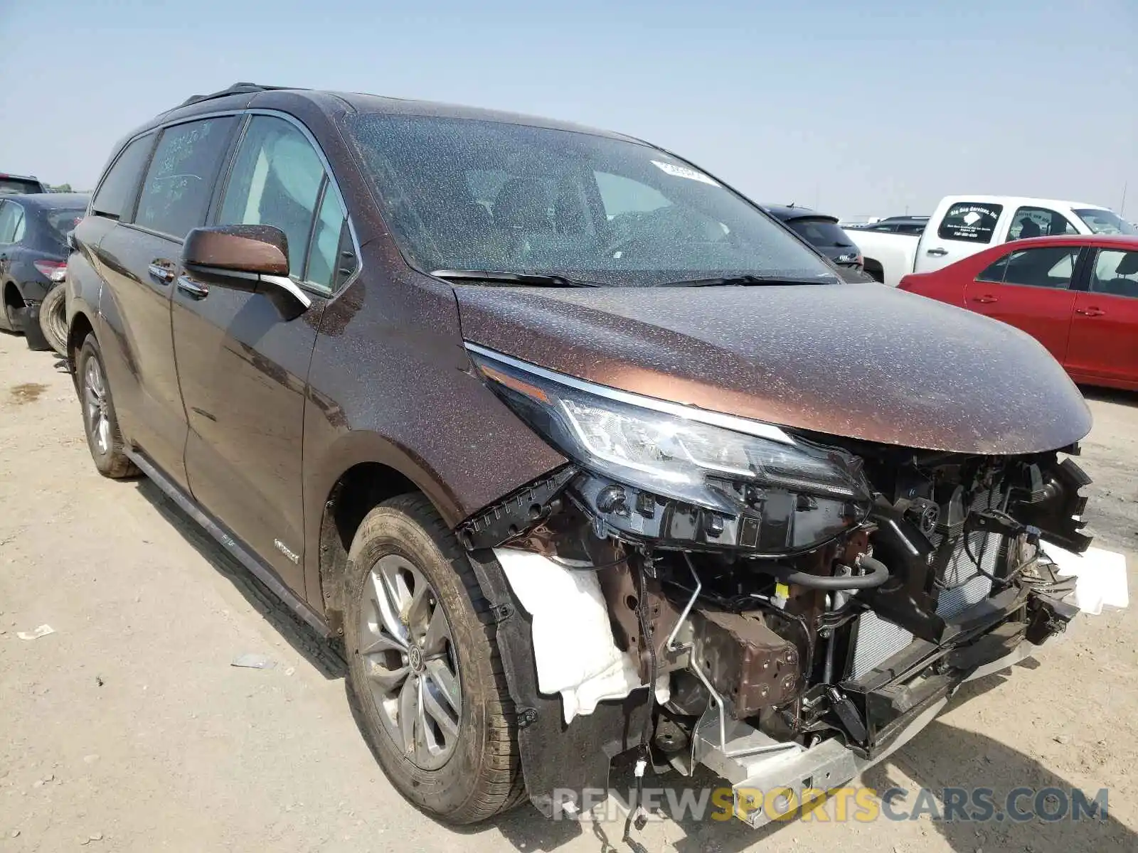 1 Photograph of a damaged car 5TDJSKFC4MS023103 TOYOTA SIENNA 2021