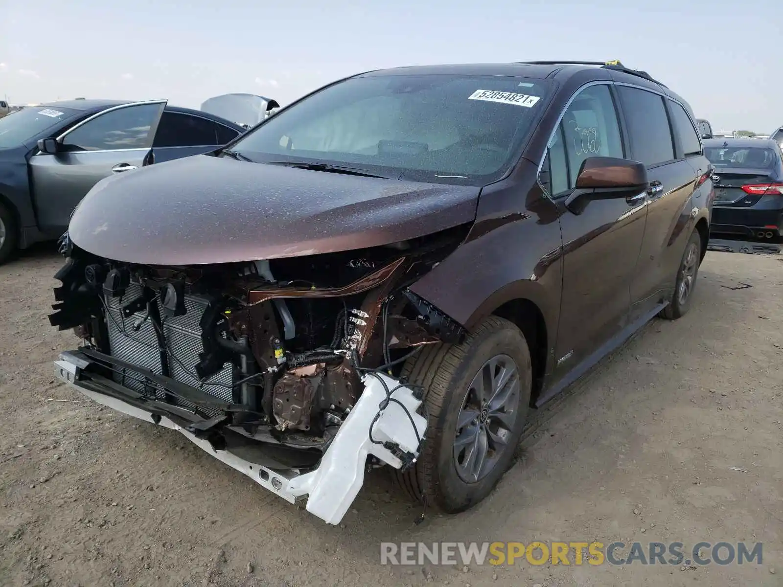 2 Photograph of a damaged car 5TDJSKFC4MS023103 TOYOTA SIENNA 2021