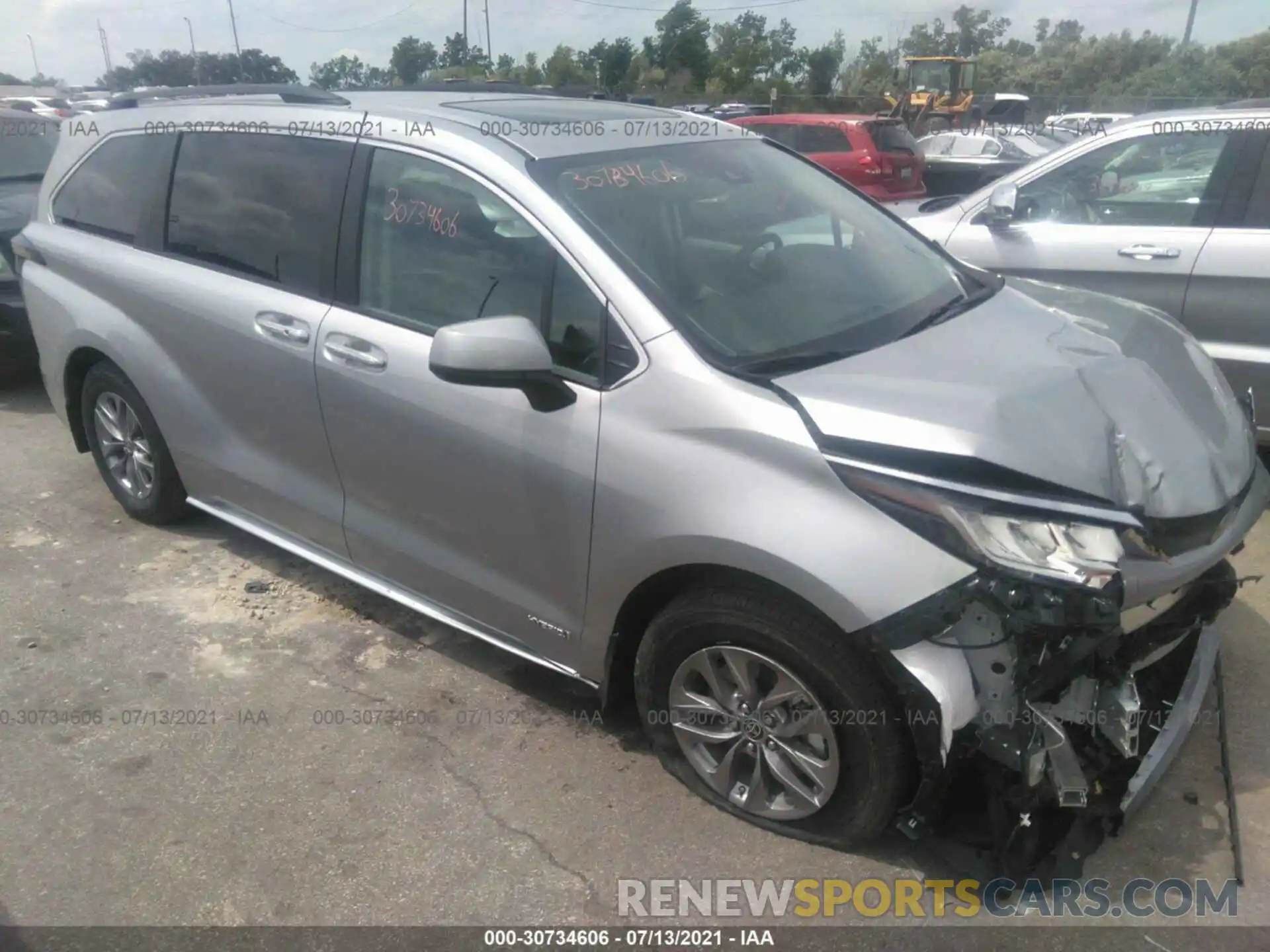 1 Photograph of a damaged car 5TDJSKFC5MS030142 TOYOTA SIENNA 2021