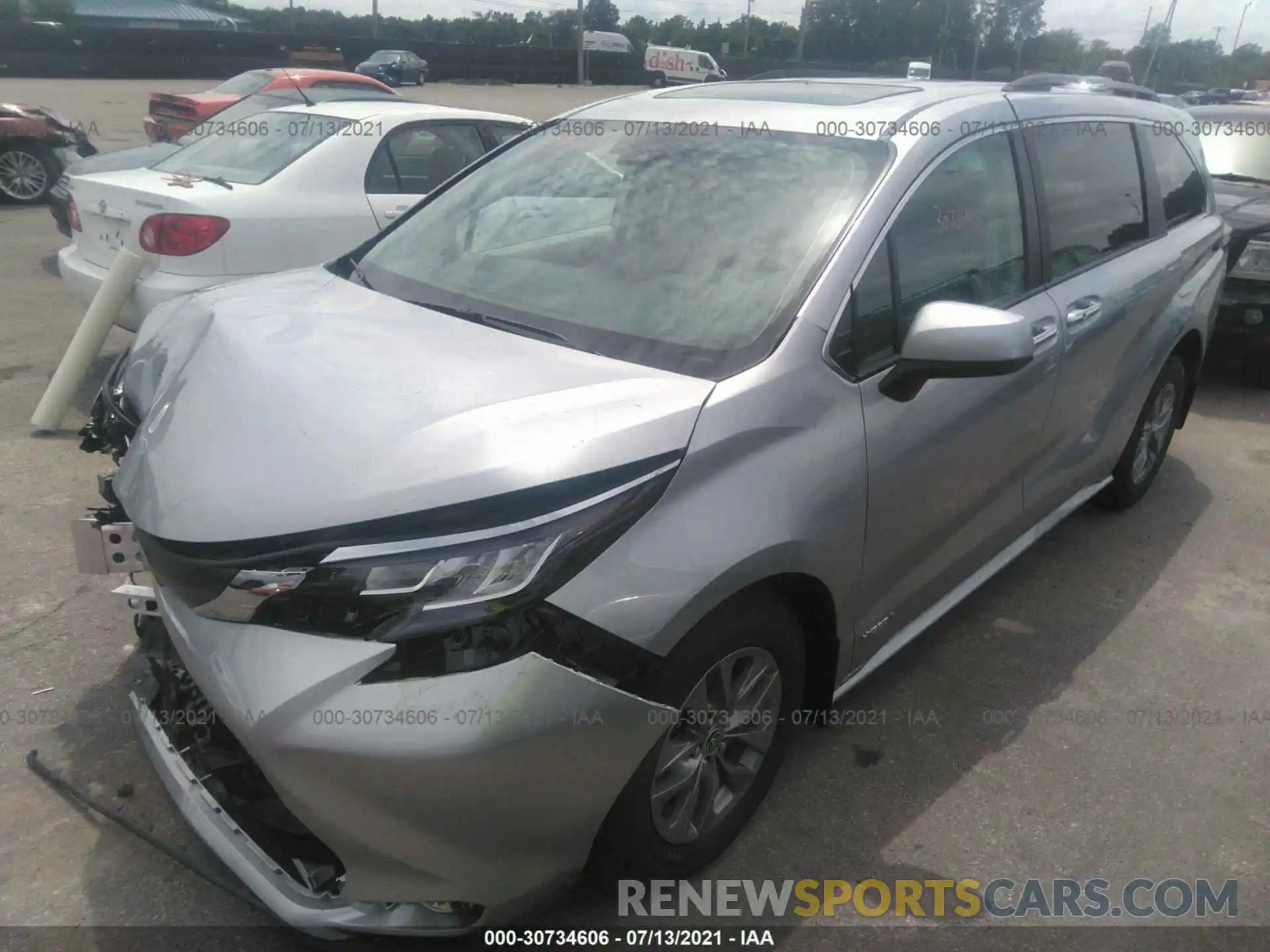 2 Photograph of a damaged car 5TDJSKFC5MS030142 TOYOTA SIENNA 2021