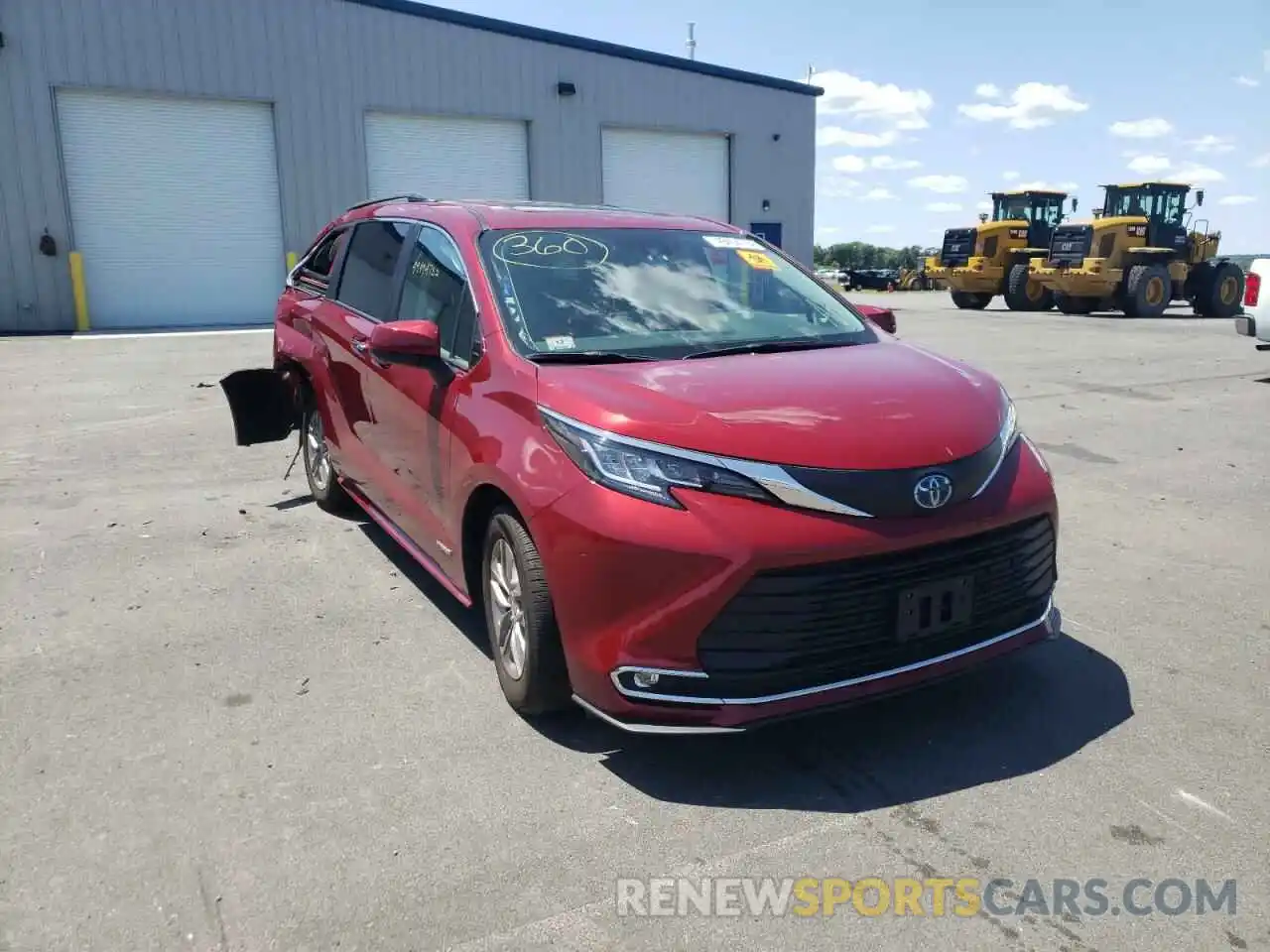 1 Photograph of a damaged car 5TDJSKFC6MS003578 TOYOTA SIENNA 2021