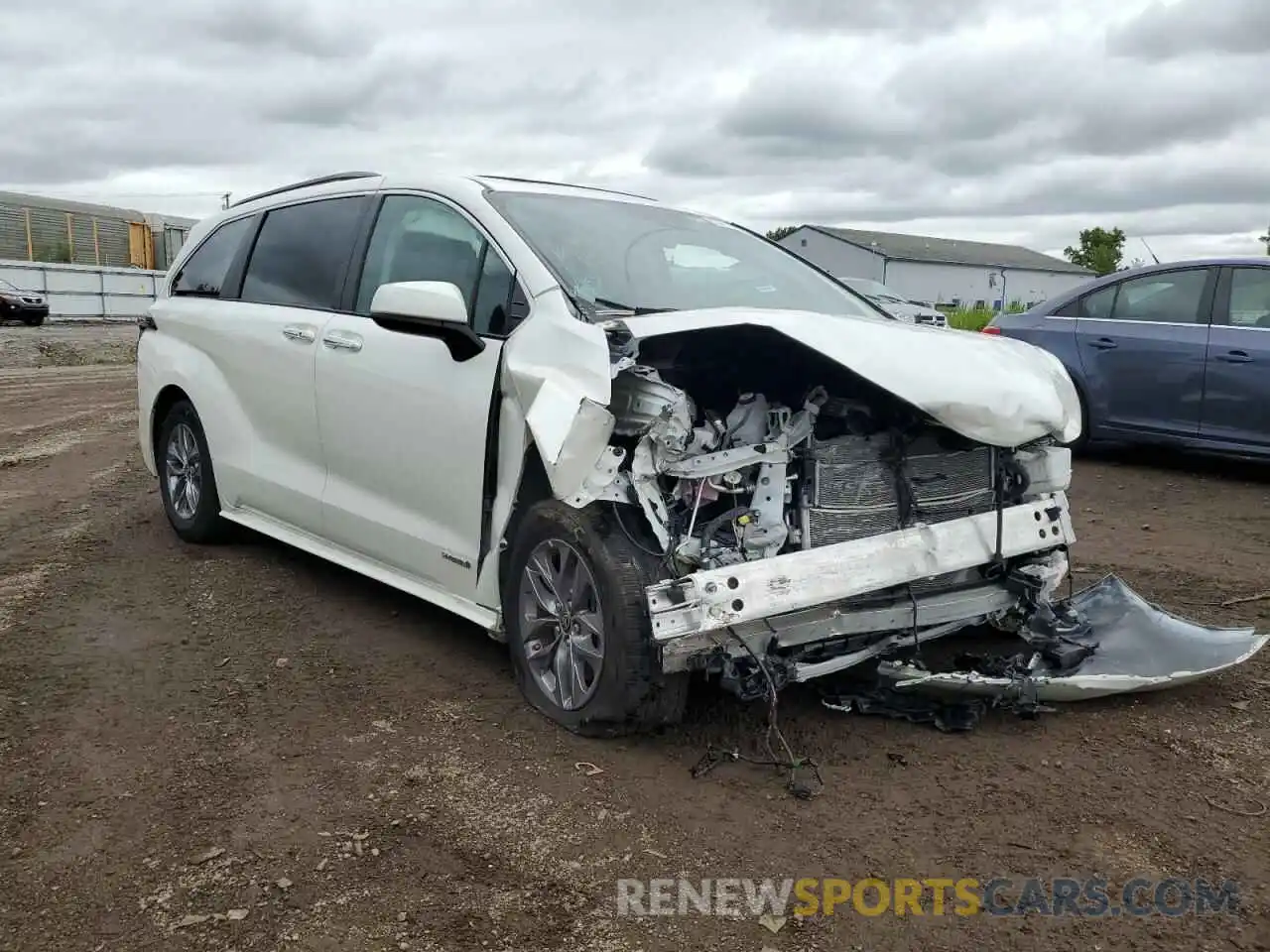 1 Photograph of a damaged car 5TDJSKFC6MS017626 TOYOTA SIENNA 2021