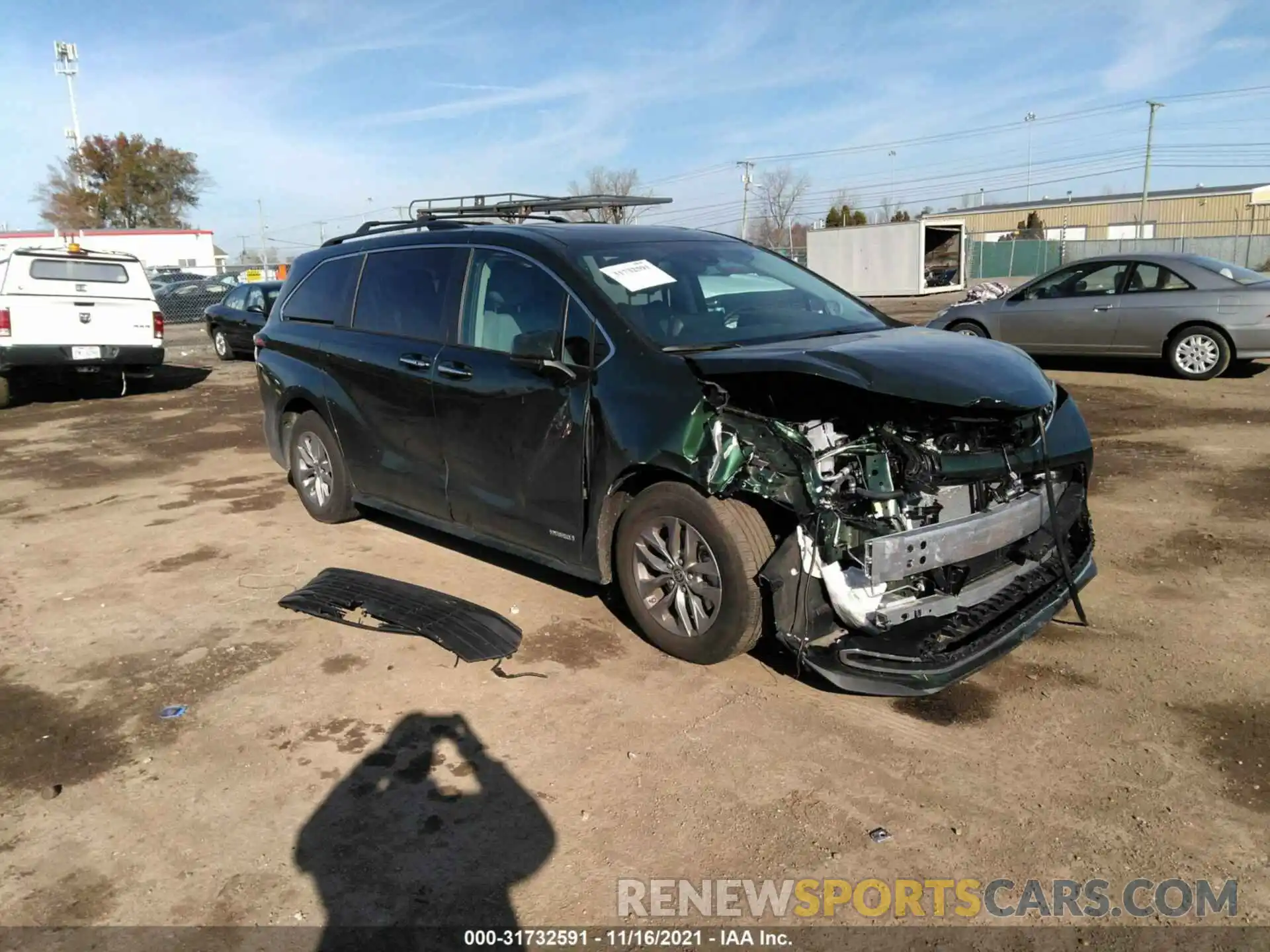 1 Photograph of a damaged car 5TDJSKFC6MS030554 TOYOTA SIENNA 2021