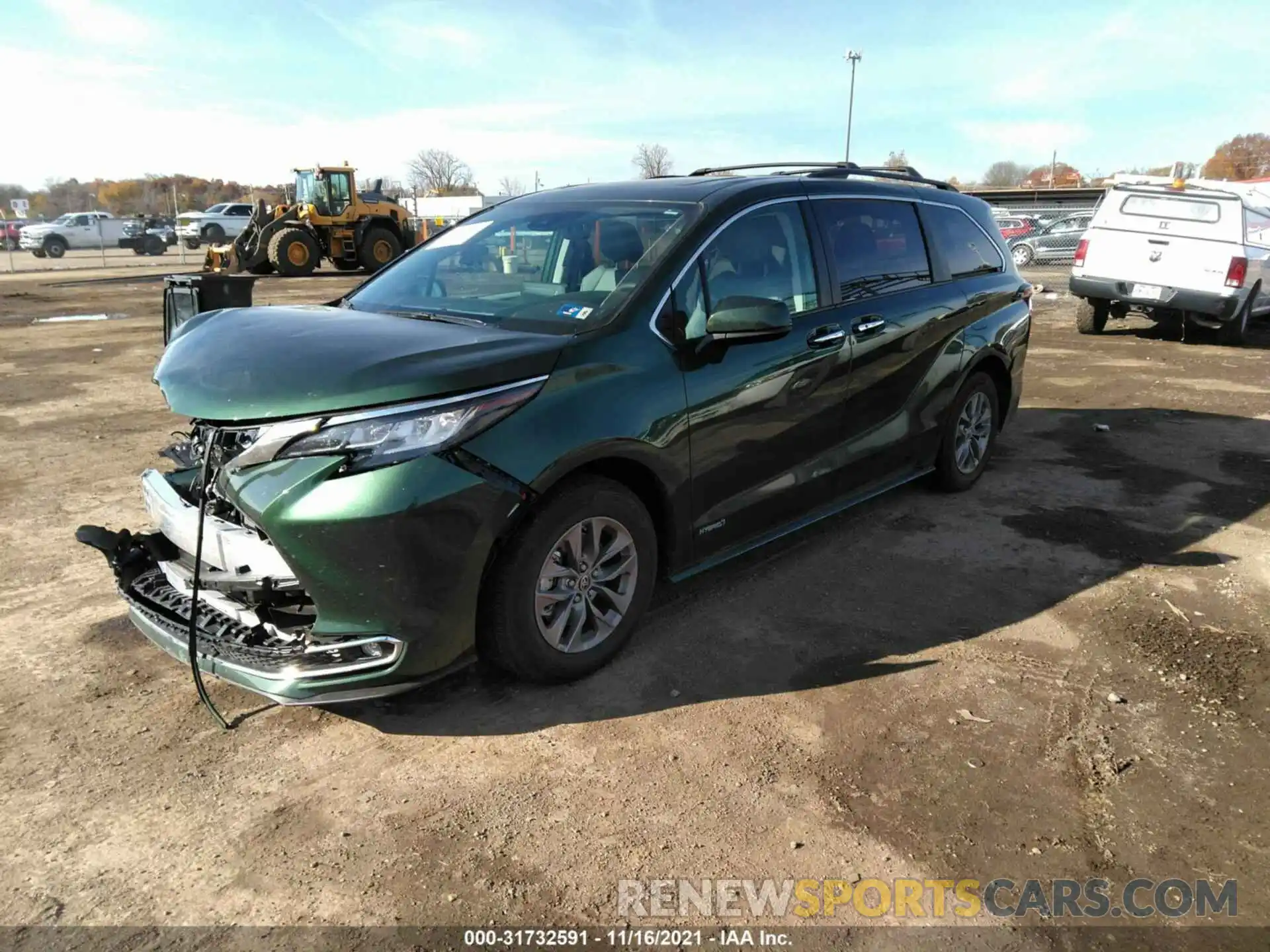 2 Photograph of a damaged car 5TDJSKFC6MS030554 TOYOTA SIENNA 2021