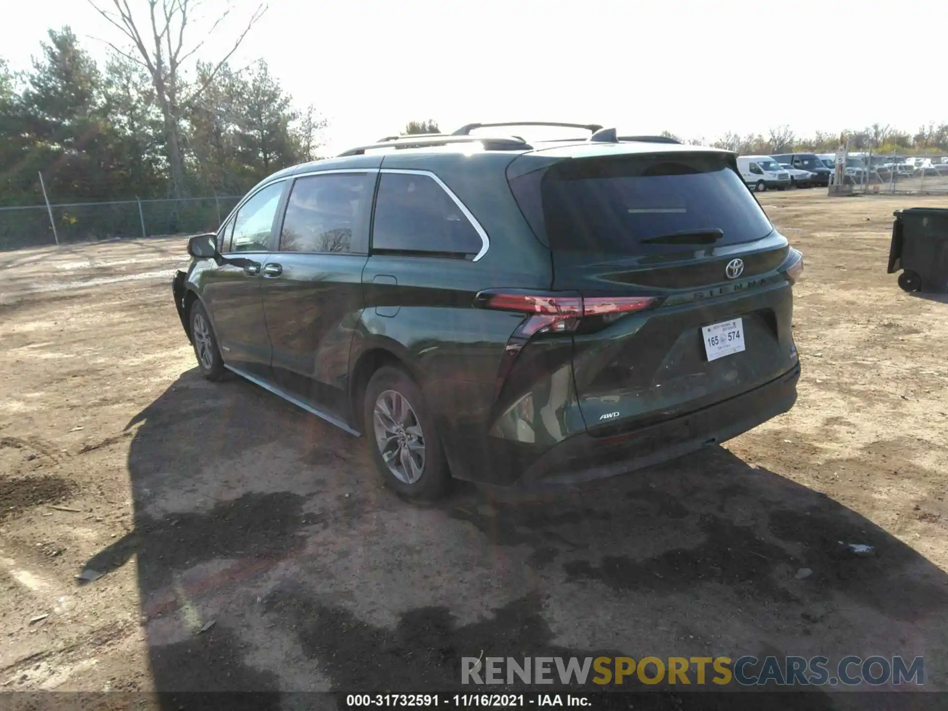 3 Фотография поврежденного автомобиля 5TDJSKFC6MS030554 TOYOTA SIENNA 2021