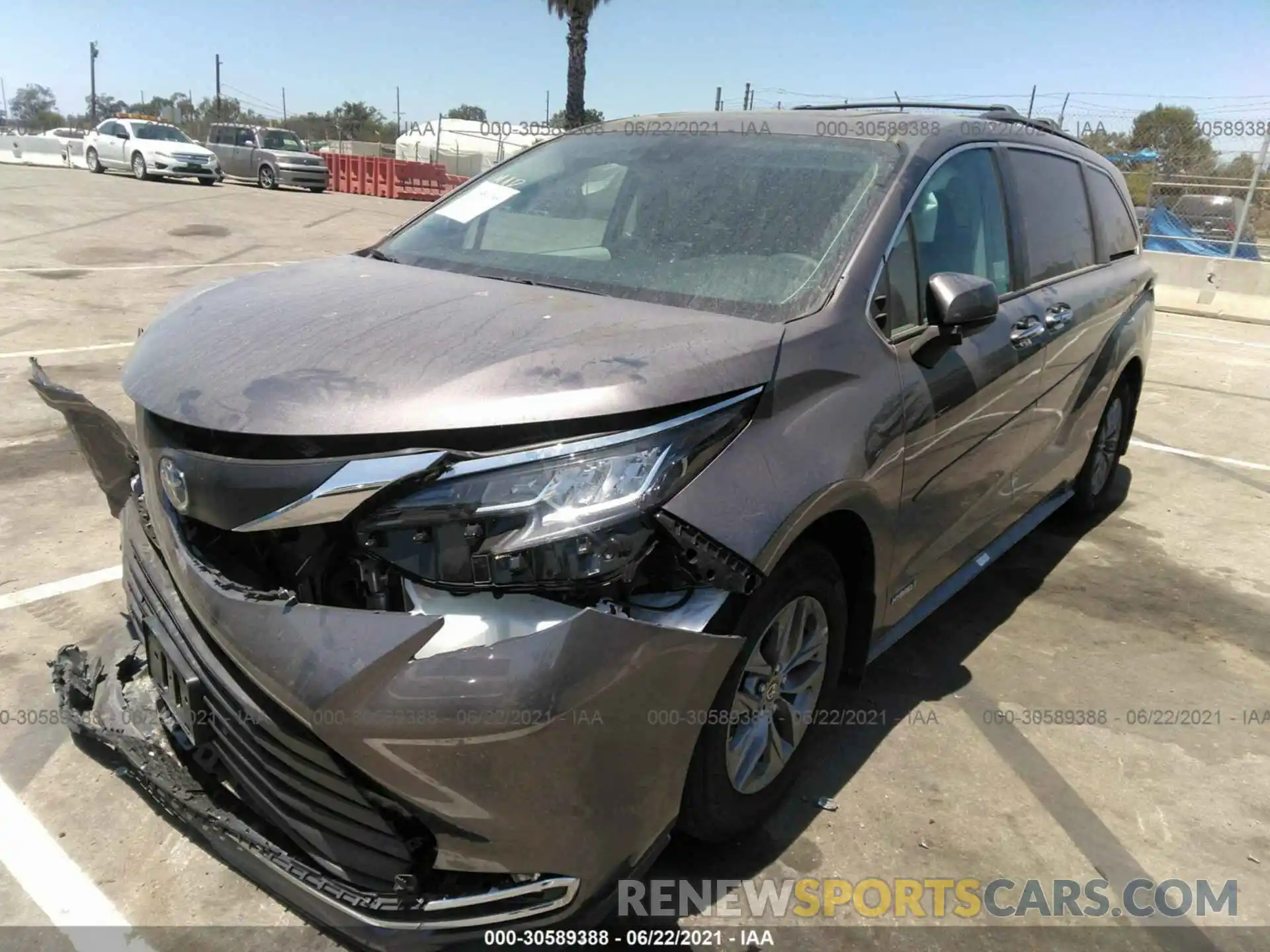 2 Photograph of a damaged car 5TDJSKFC7MS022110 TOYOTA SIENNA 2021