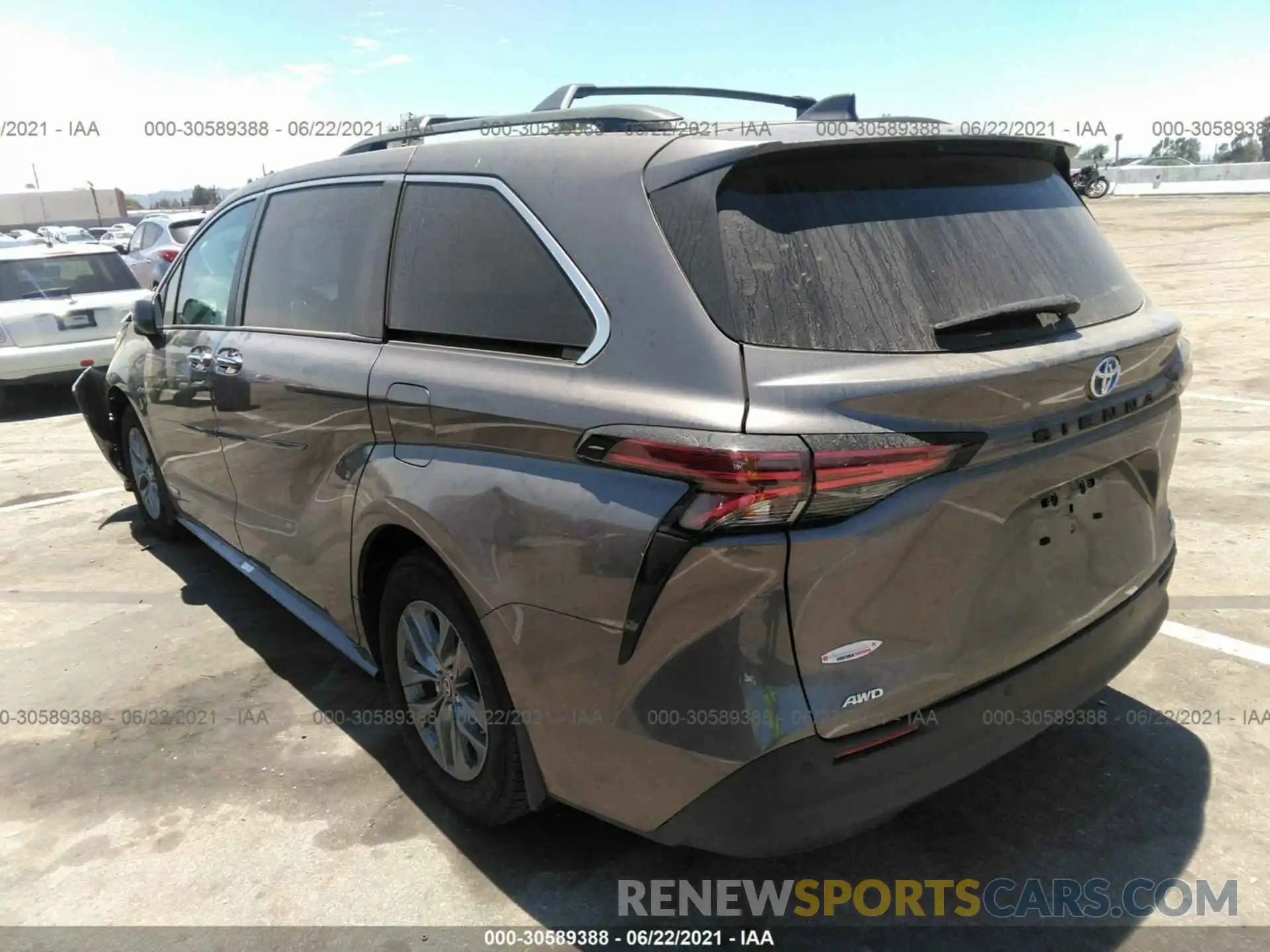 3 Photograph of a damaged car 5TDJSKFC7MS022110 TOYOTA SIENNA 2021