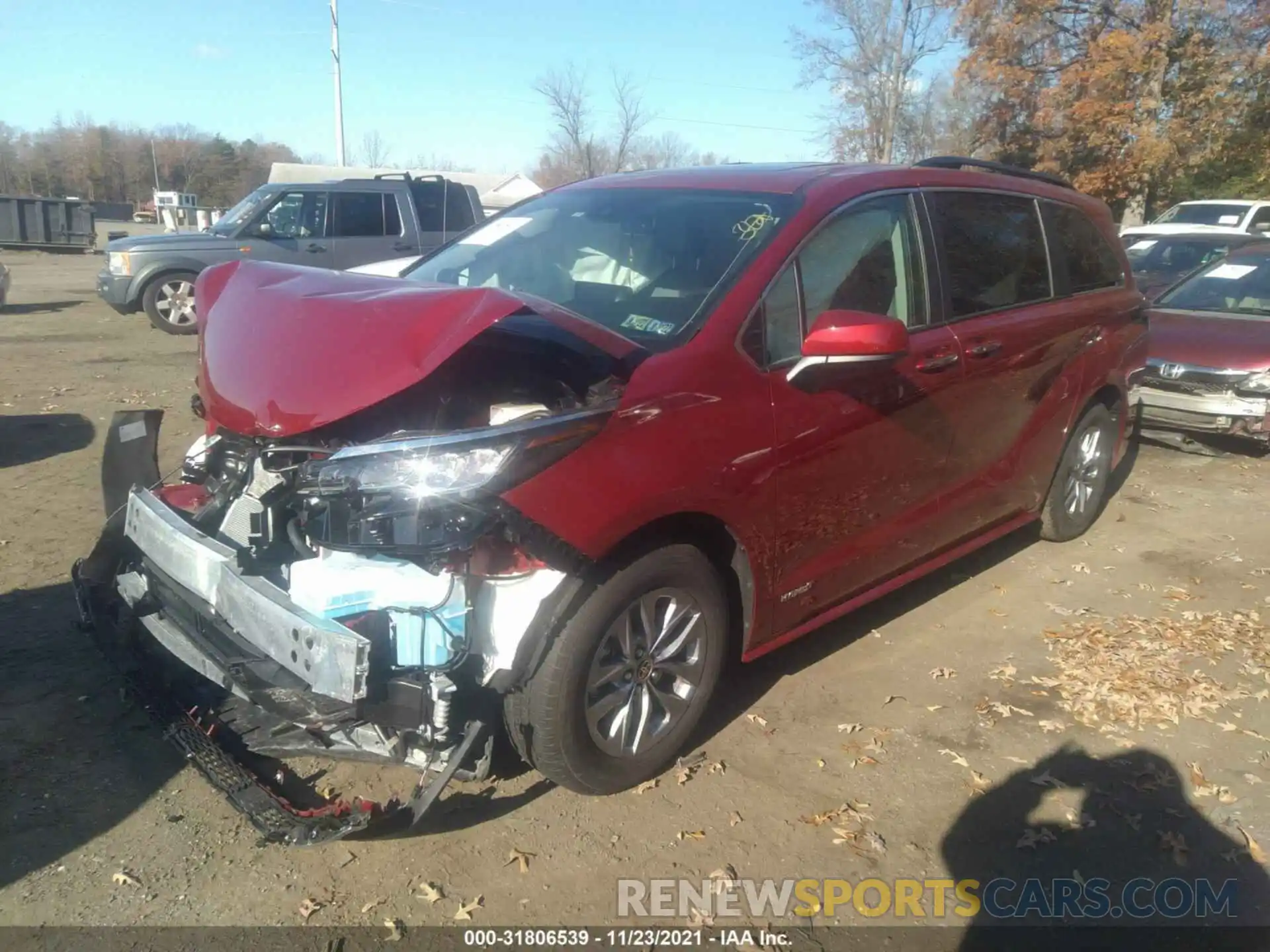 2 Photograph of a damaged car 5TDJSKFC8MS037909 TOYOTA SIENNA 2021