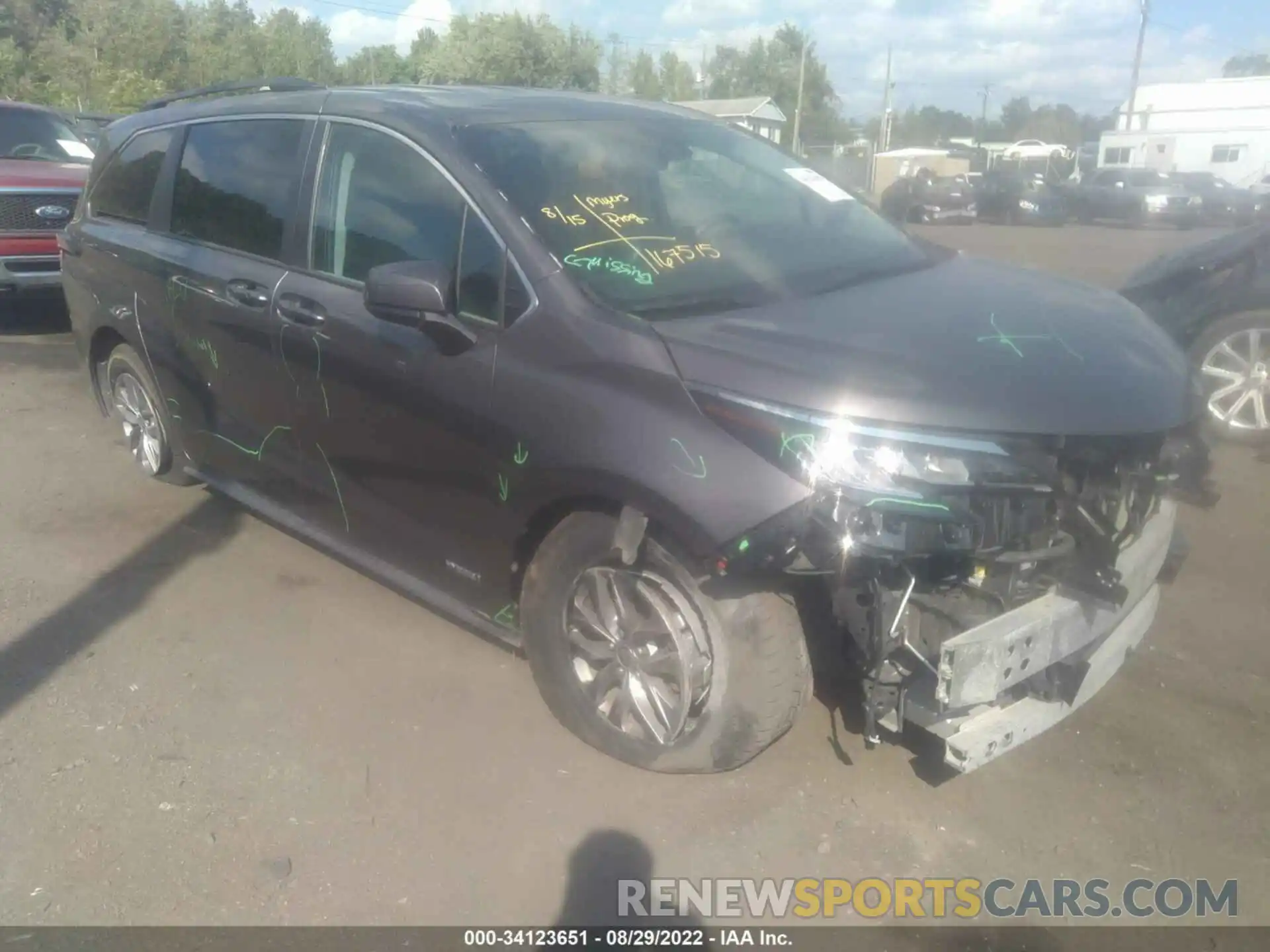 6 Фотография поврежденного автомобиля 5TDKRKEC0MS029739 TOYOTA SIENNA 2021