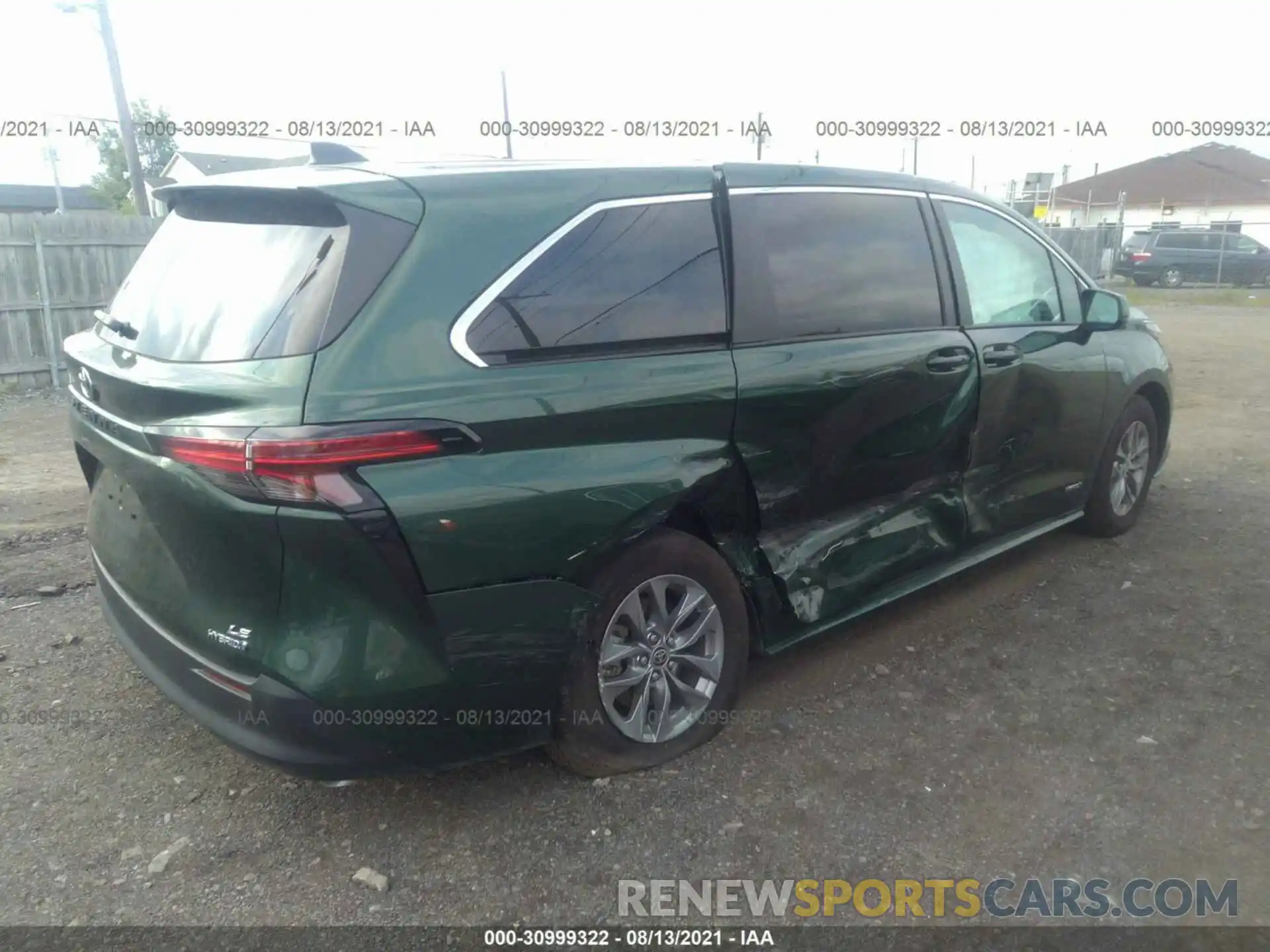 4 Фотография поврежденного автомобиля 5TDKRKEC1MS010939 TOYOTA SIENNA 2021