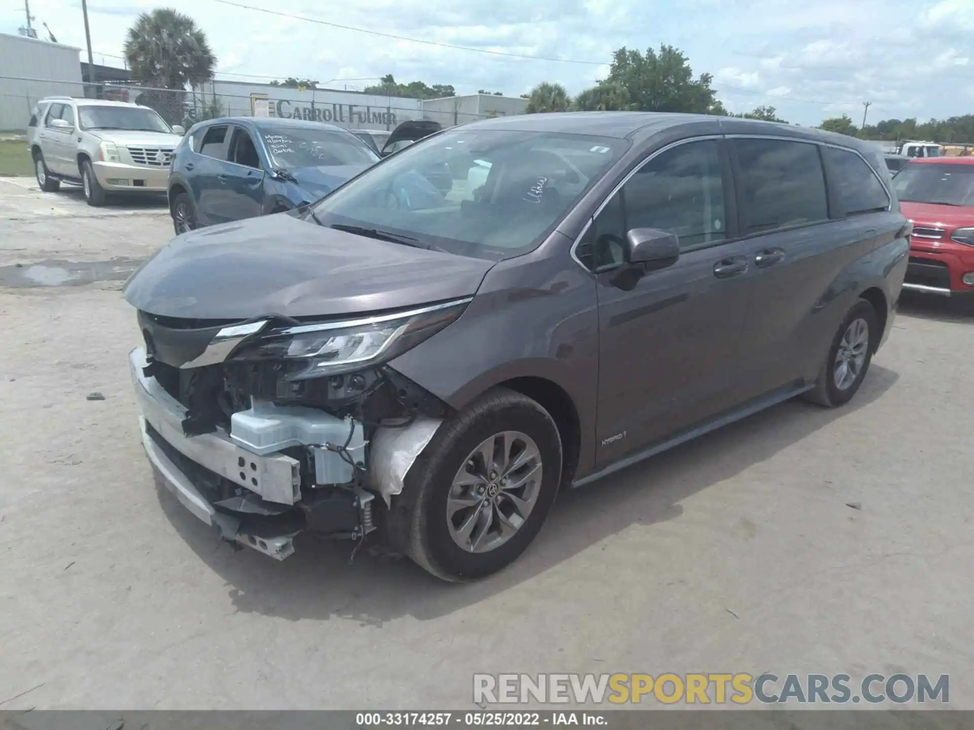 2 Фотография поврежденного автомобиля 5TDKRKEC1MS014845 TOYOTA SIENNA 2021