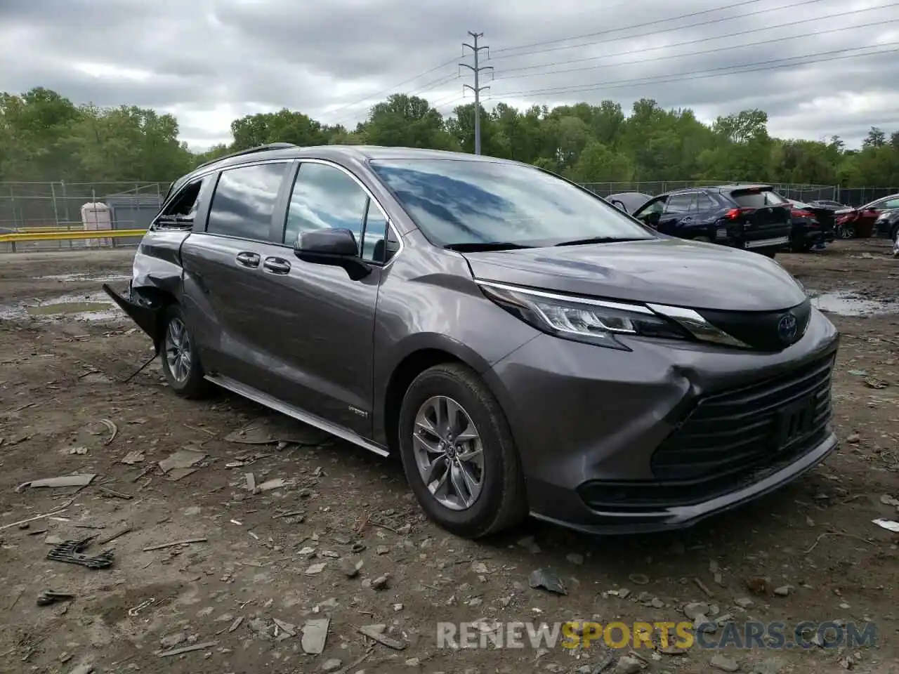 1 Photograph of a damaged car 5TDKRKEC1MS033055 TOYOTA SIENNA 2021