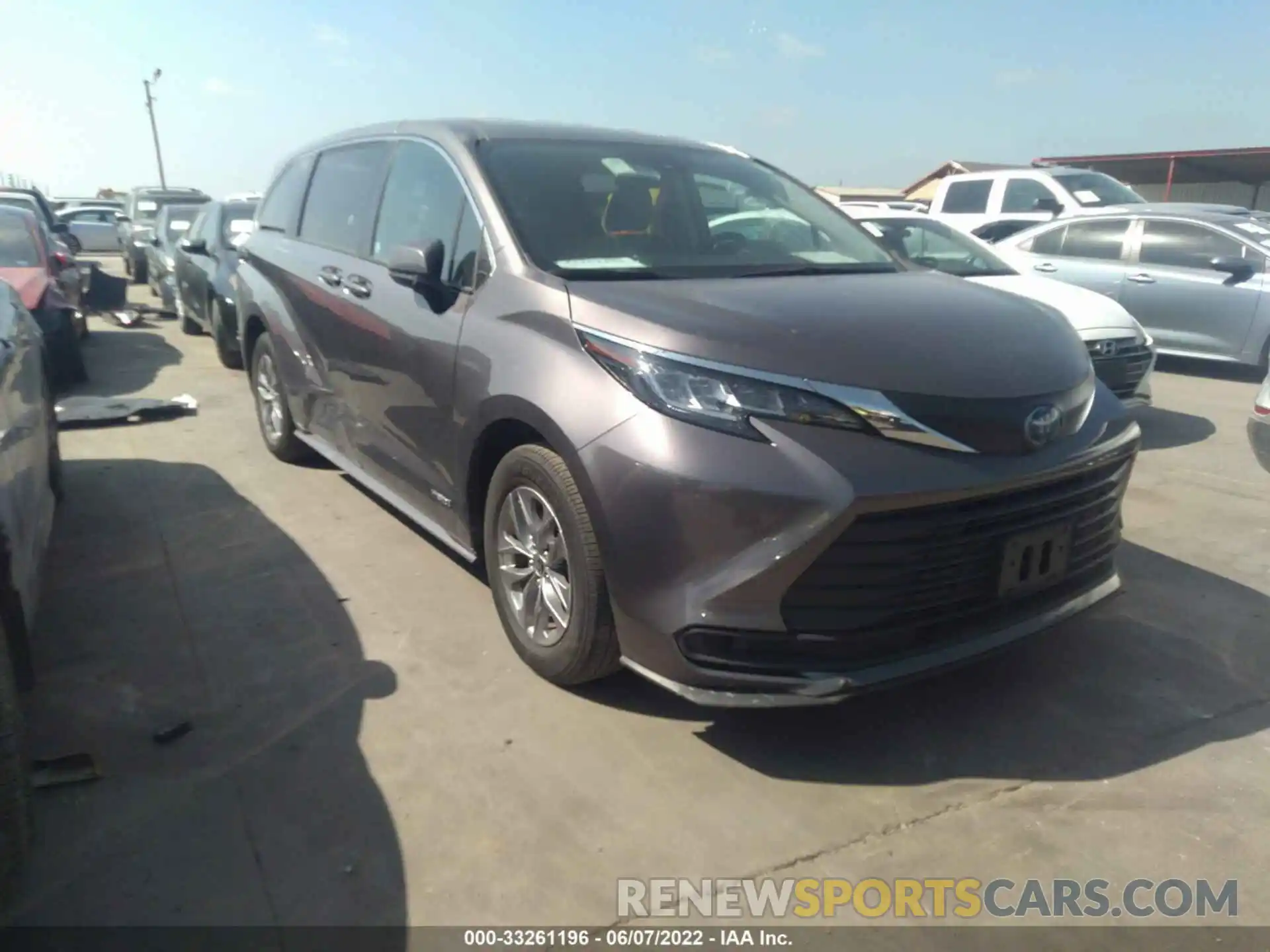 1 Фотография поврежденного автомобиля 5TDKRKEC2MS036787 TOYOTA SIENNA 2021