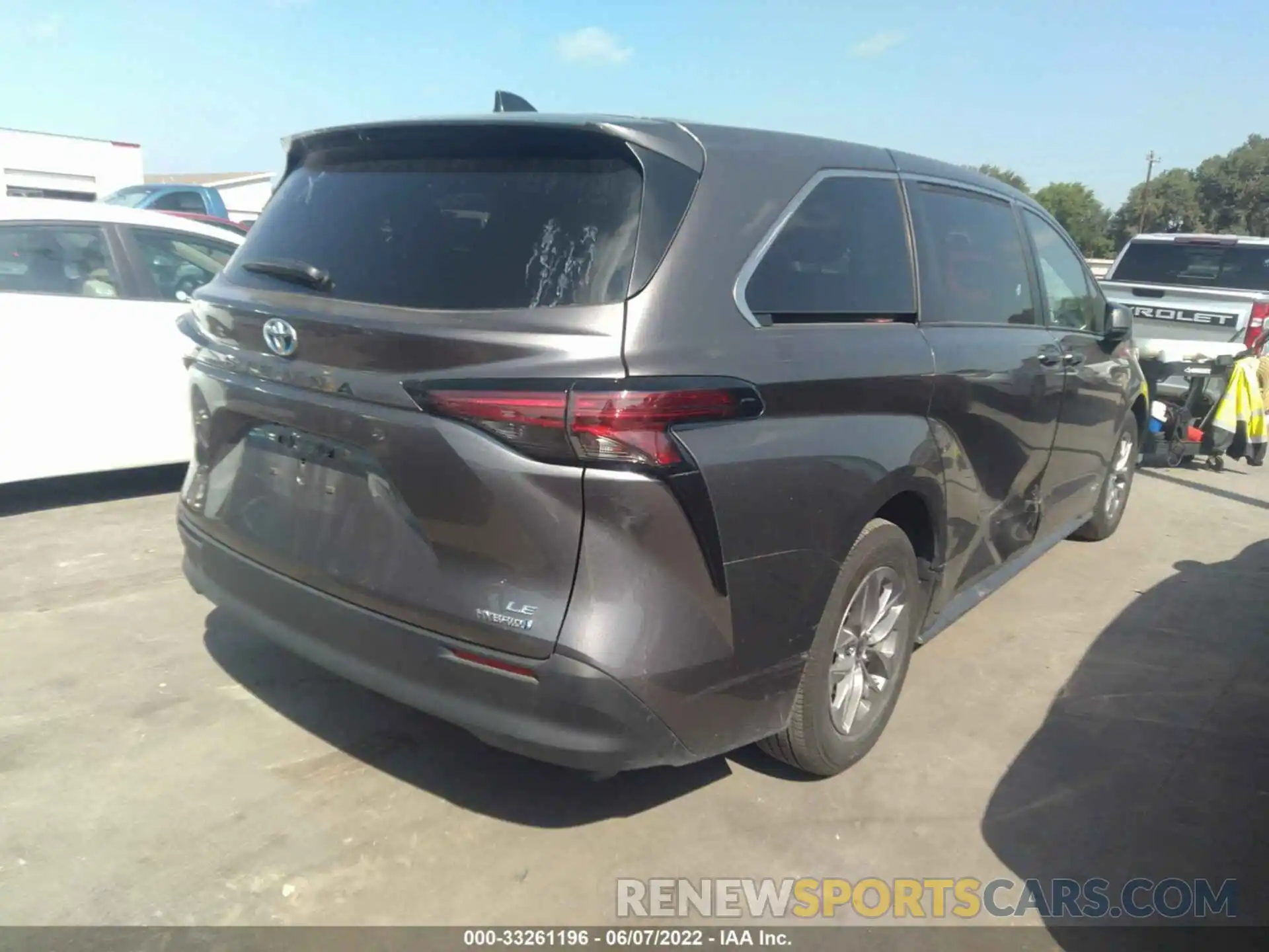 4 Фотография поврежденного автомобиля 5TDKRKEC2MS036787 TOYOTA SIENNA 2021