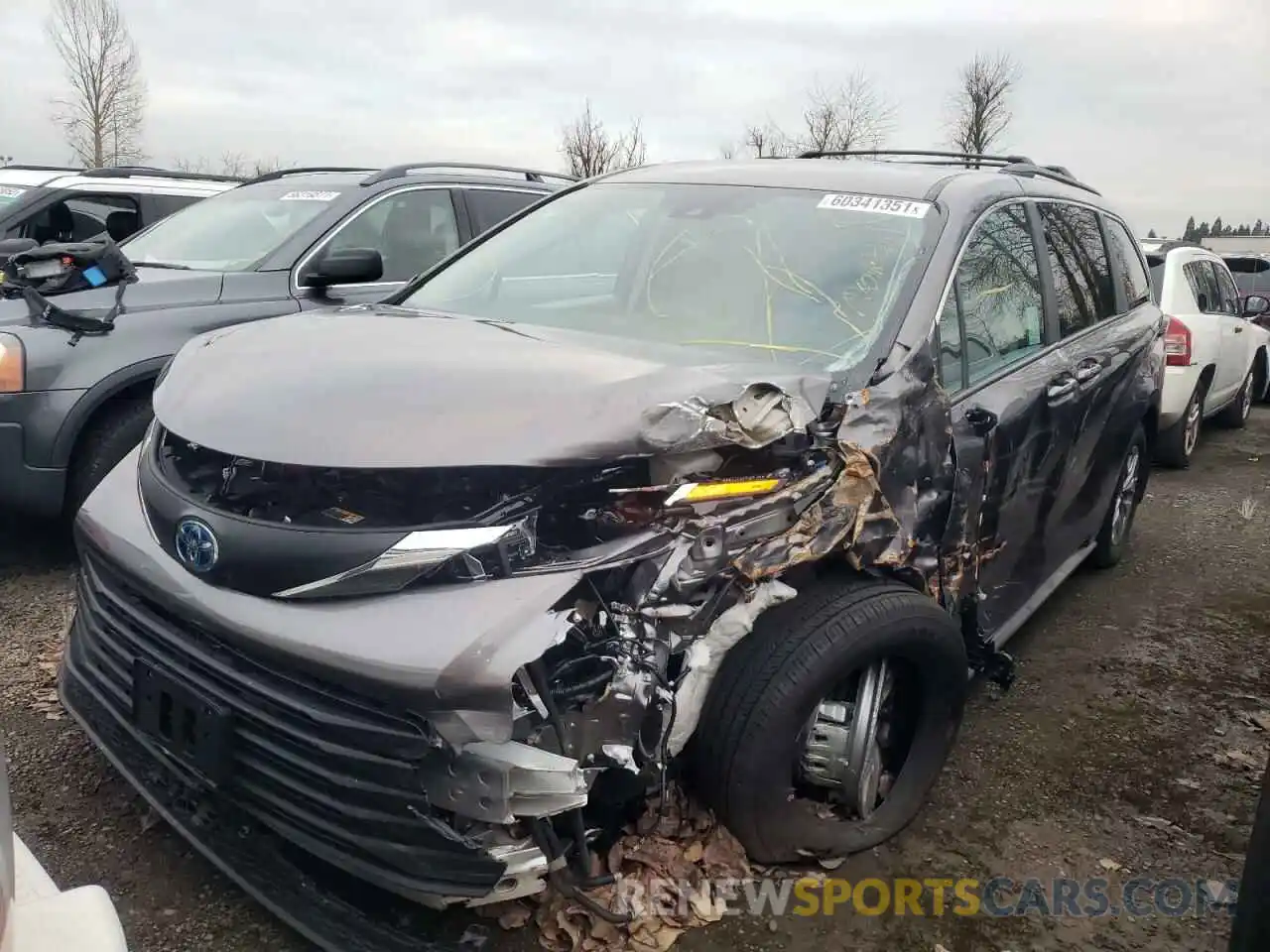 2 Фотография поврежденного автомобиля 5TDKRKEC2MS072141 TOYOTA SIENNA 2021