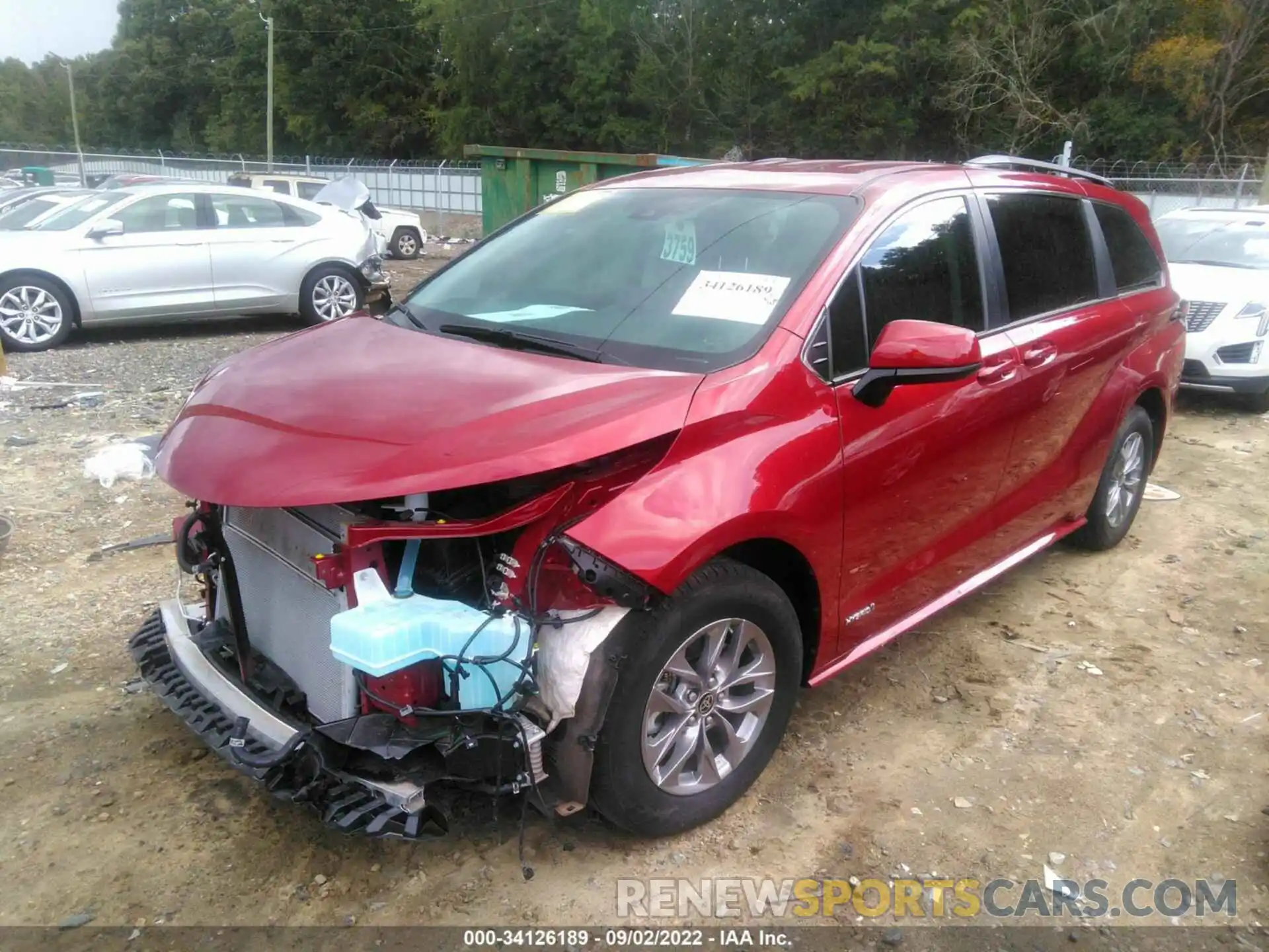 2 Фотография поврежденного автомобиля 5TDKRKEC3MS020470 TOYOTA SIENNA 2021