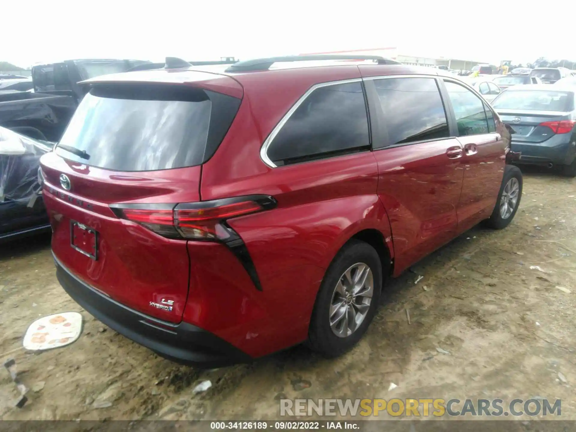 4 Фотография поврежденного автомобиля 5TDKRKEC3MS020470 TOYOTA SIENNA 2021