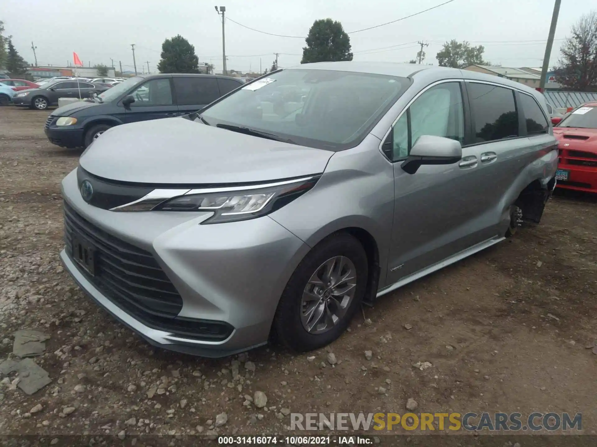 2 Фотография поврежденного автомобиля 5TDKRKEC3MS022154 TOYOTA SIENNA 2021