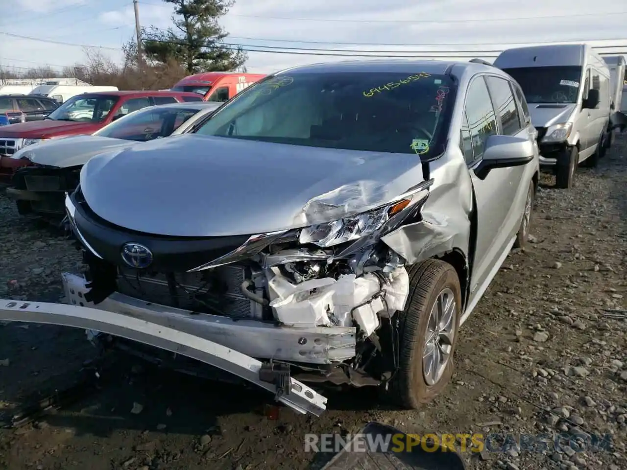 2 Photograph of a damaged car 5TDKRKEC3MS027161 TOYOTA SIENNA 2021