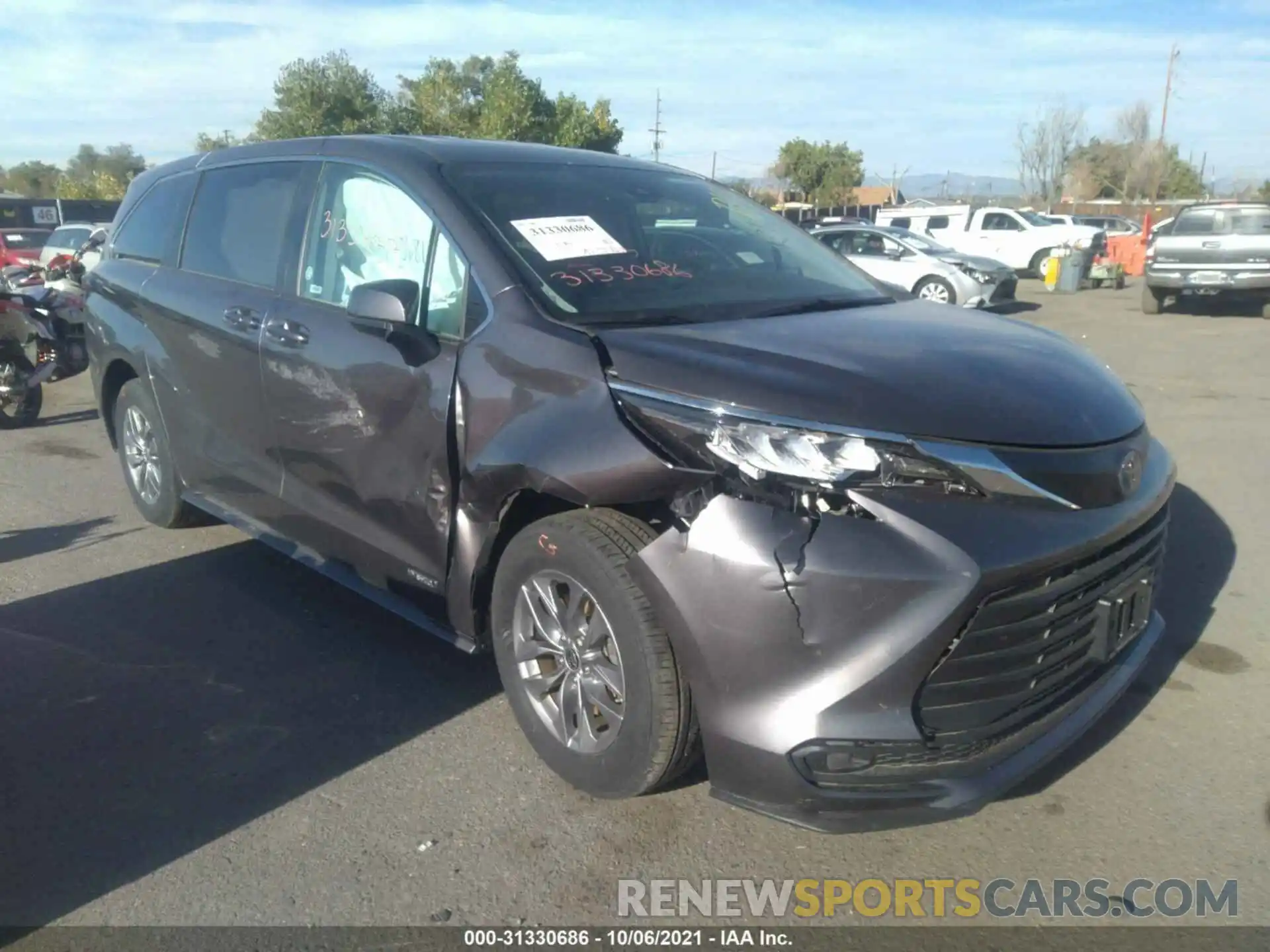 6 Photograph of a damaged car 5TDKRKEC3MS030027 TOYOTA SIENNA 2021