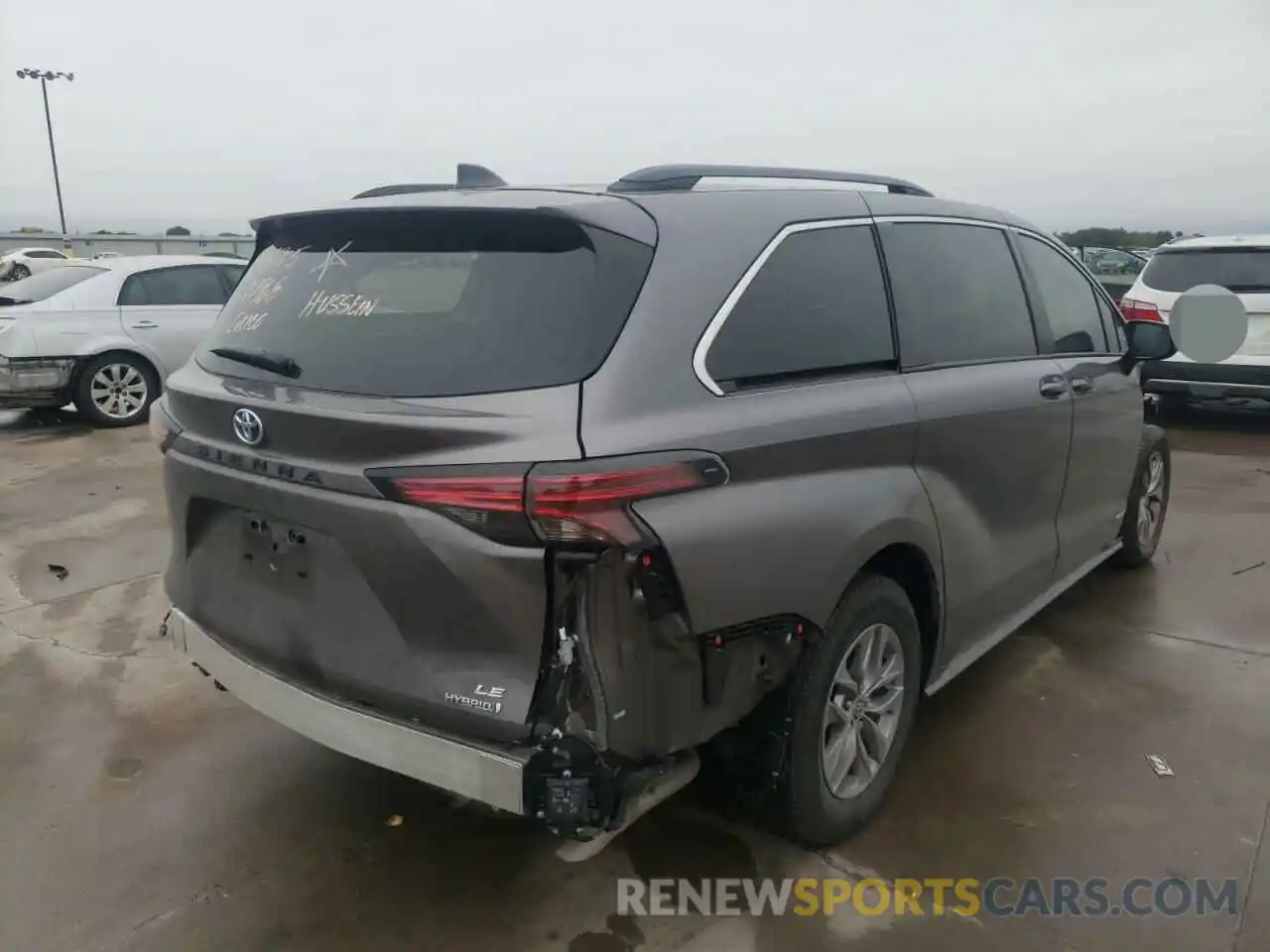 4 Фотография поврежденного автомобиля 5TDKRKEC3MS051119 TOYOTA SIENNA 2021