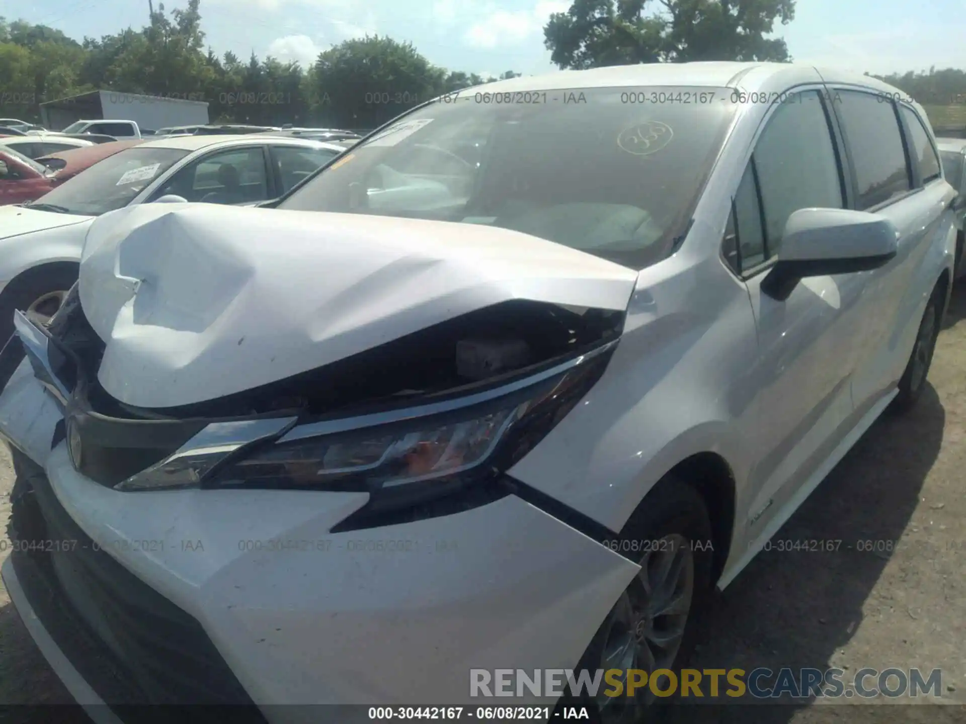 2 Фотография поврежденного автомобиля 5TDKRKEC4MS015973 TOYOTA SIENNA 2021