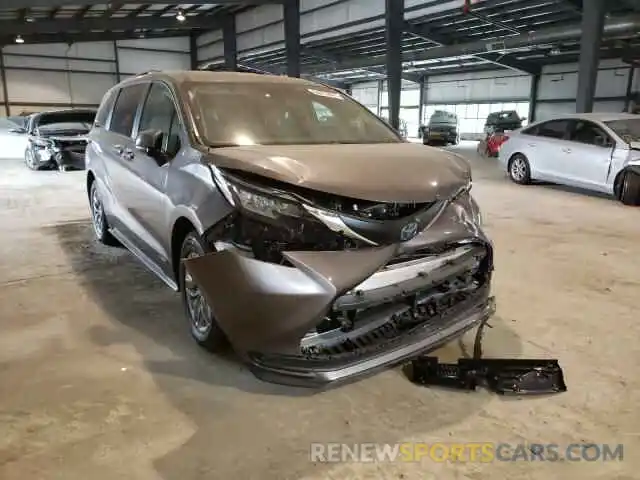 1 Photograph of a damaged car 5TDKRKEC4MS048648 TOYOTA SIENNA 2021