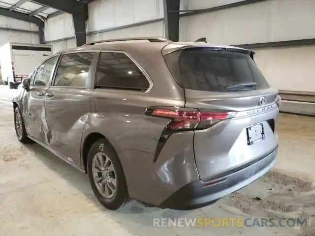 3 Photograph of a damaged car 5TDKRKEC4MS048648 TOYOTA SIENNA 2021