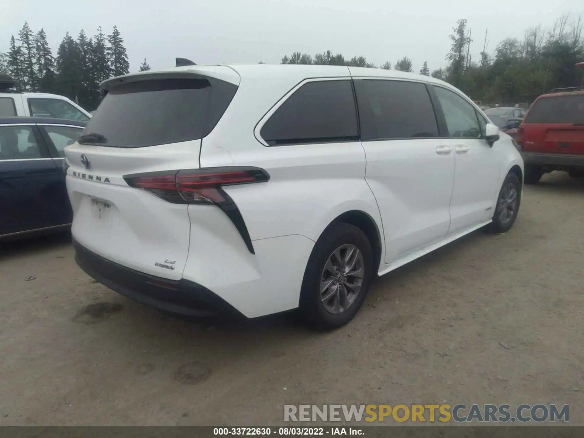 4 Фотография поврежденного автомобиля 5TDKRKEC5MS007249 TOYOTA SIENNA 2021