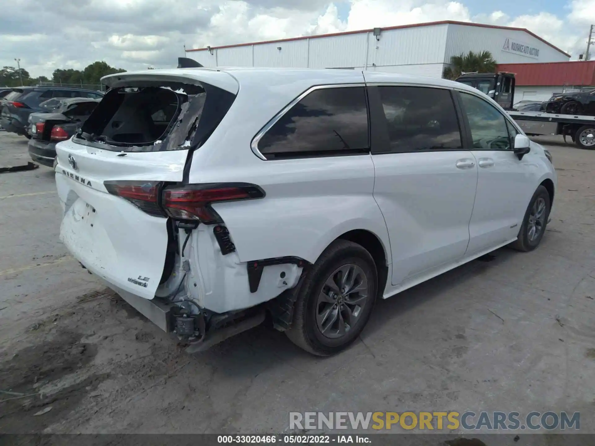 4 Фотография поврежденного автомобиля 5TDKRKEC5MS030174 TOYOTA SIENNA 2021