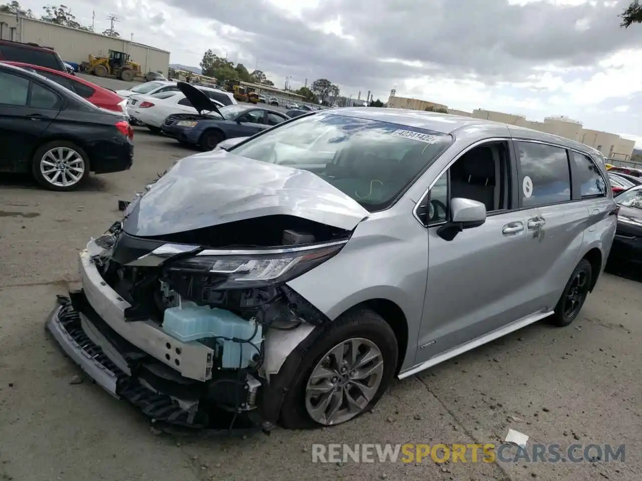 2 Photograph of a damaged car 5TDKRKEC5MS071906 TOYOTA SIENNA 2021