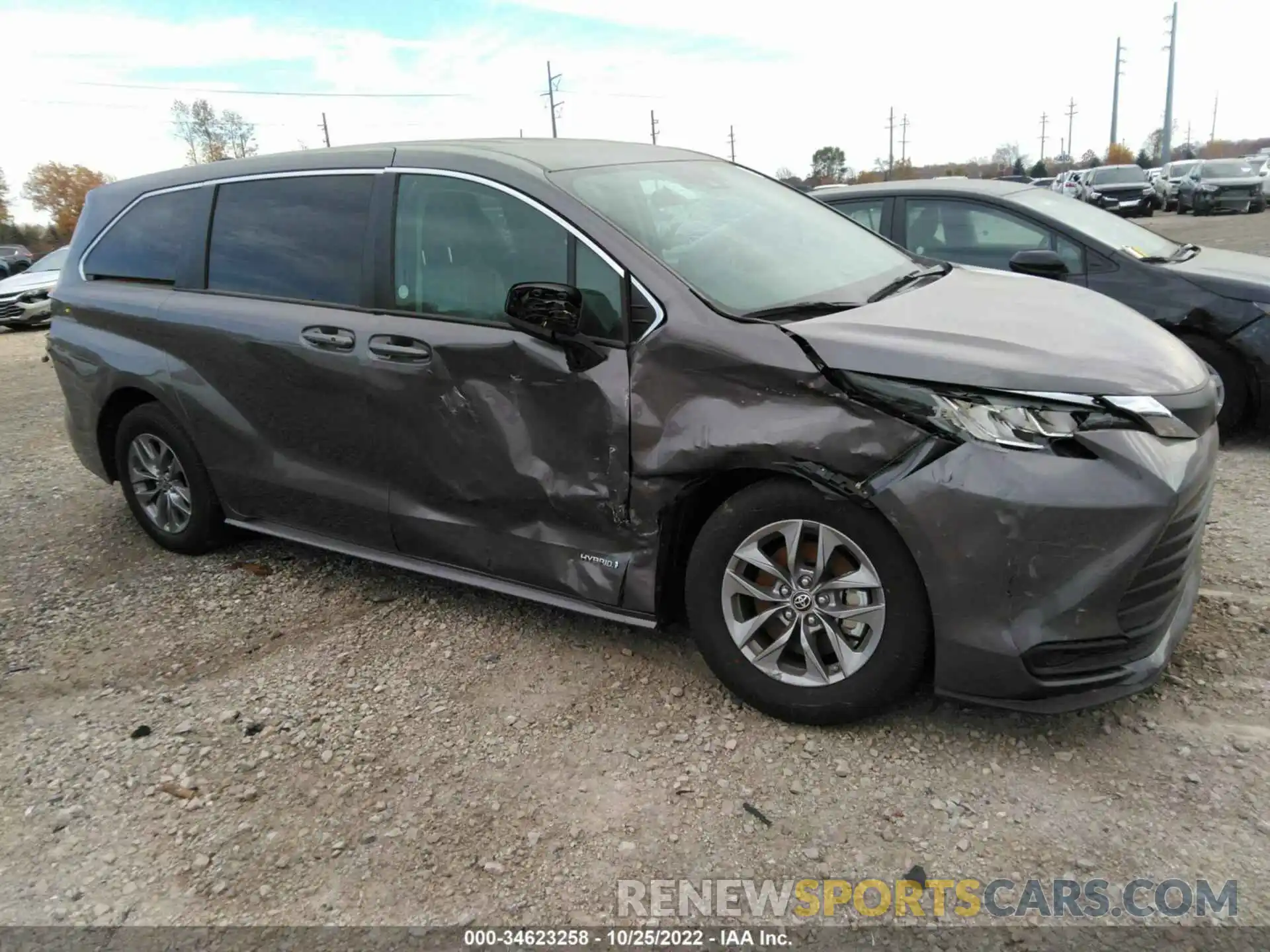 1 Фотография поврежденного автомобиля 5TDKRKEC6MS035318 TOYOTA SIENNA 2021