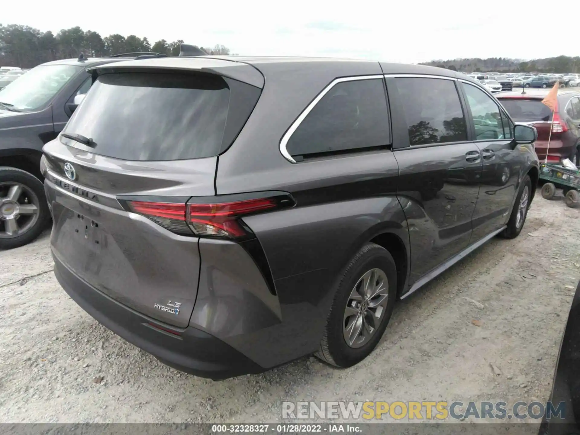 4 Фотография поврежденного автомобиля 5TDKRKEC7MS016728 TOYOTA SIENNA 2021